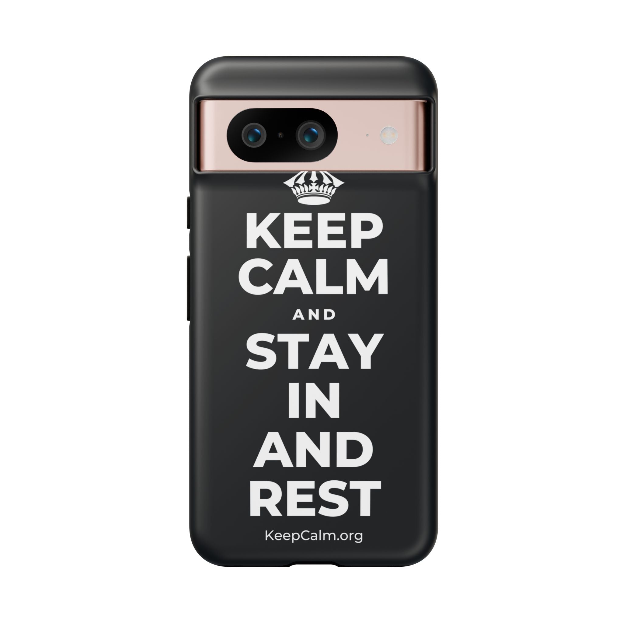 KEEP CALM AND STAY IN AND REST Phone Case (Dark)