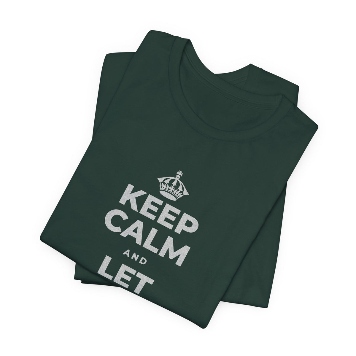 KEEP CALM AND LET YOURSELF SLOW DOWN T-Shirt (White–Asphalt)
