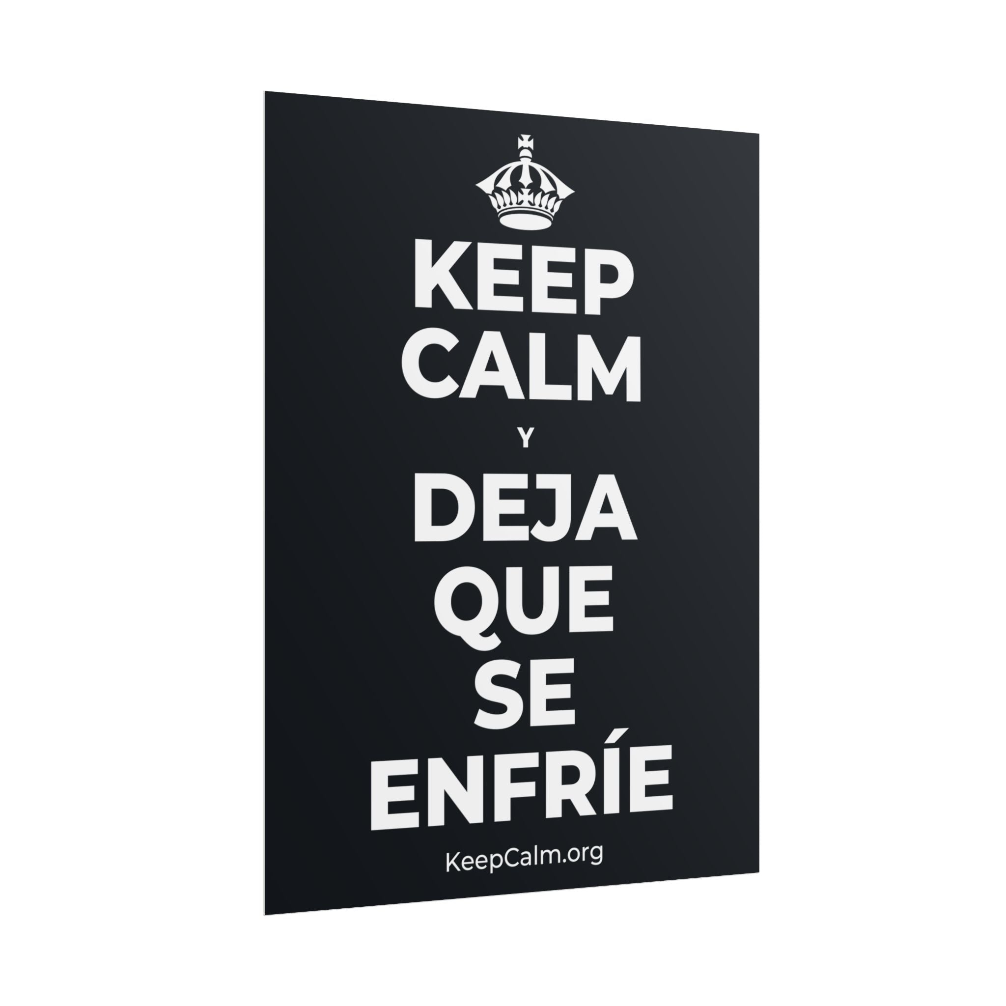 KEEP CALM Y DEJA QUE SE ENFRÍE Poster (Dark)