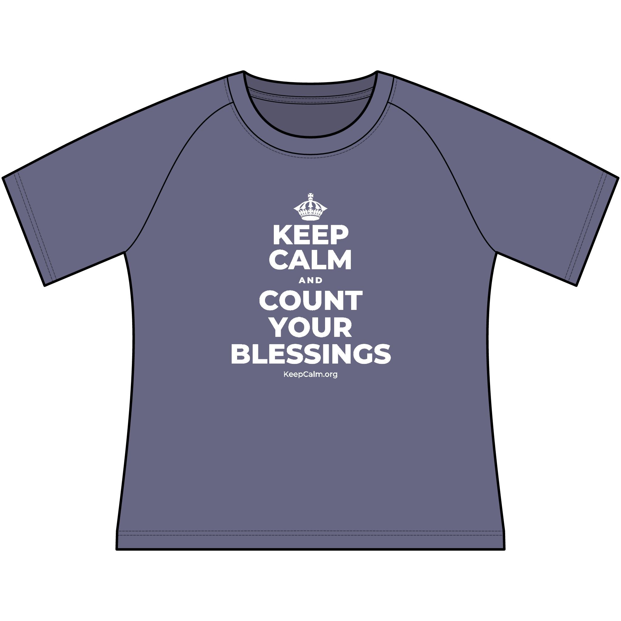KEEP CALM AND COUNT YOUR BLESSINGS Women's Raglan Tee