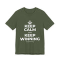KEEP CALM AND KEEP WINNING T-Shirt (Military Green–Autumn)
