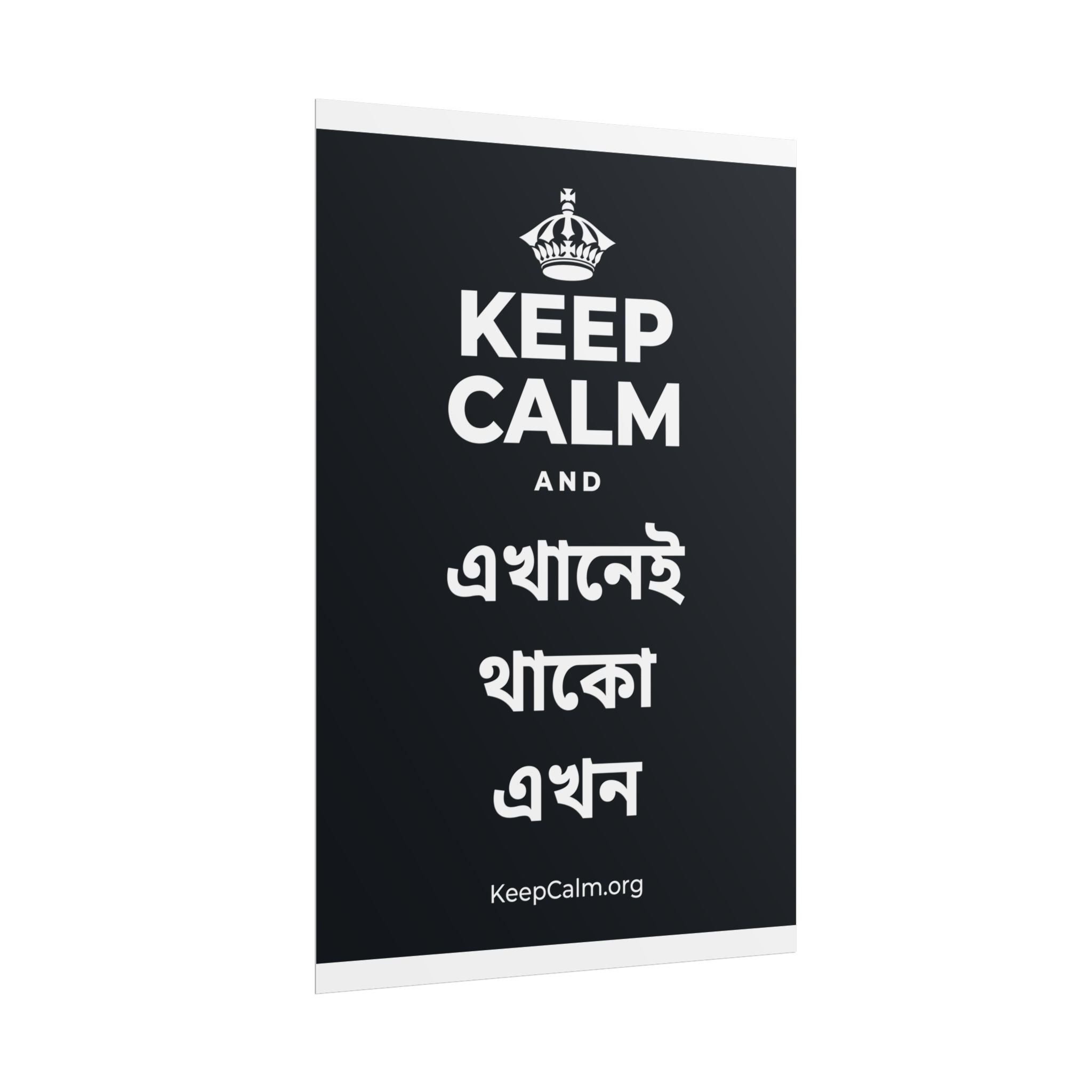 KEEP CALM AND এখানেই থাকো এখন Poster (Dark)