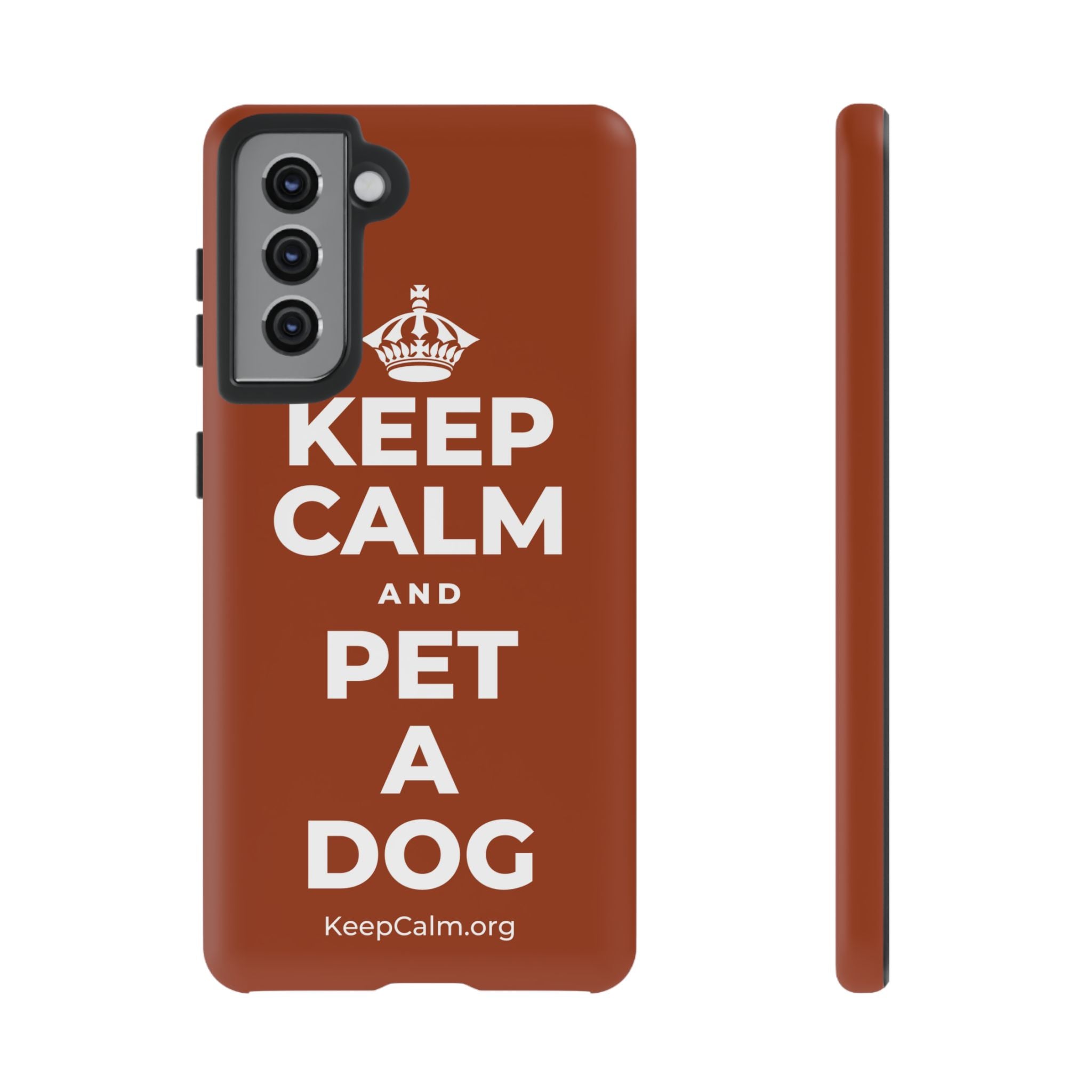 KEEP CALM AND PET A DOG Phone Case