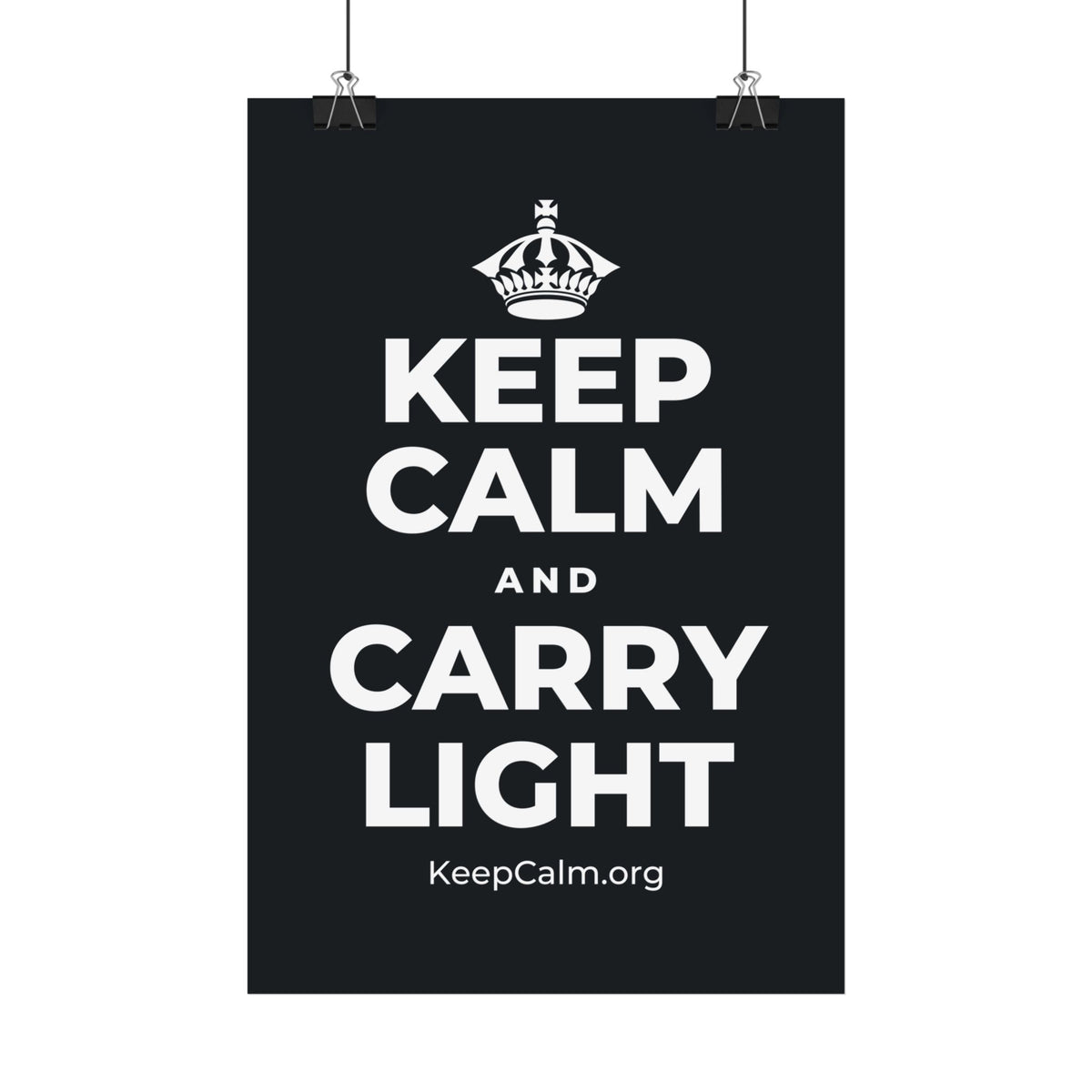 KEEP CALM AND CARRY LIGHT Satin Poster (Dark)