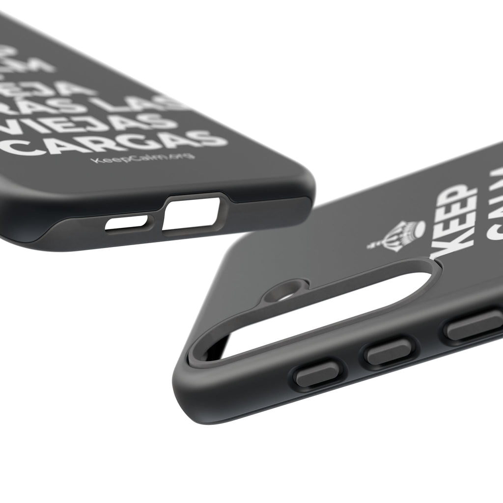 KEEP CALM Y DEJA ATRÁS LAS VIEJAS CARGAS Phone Case (Dark)