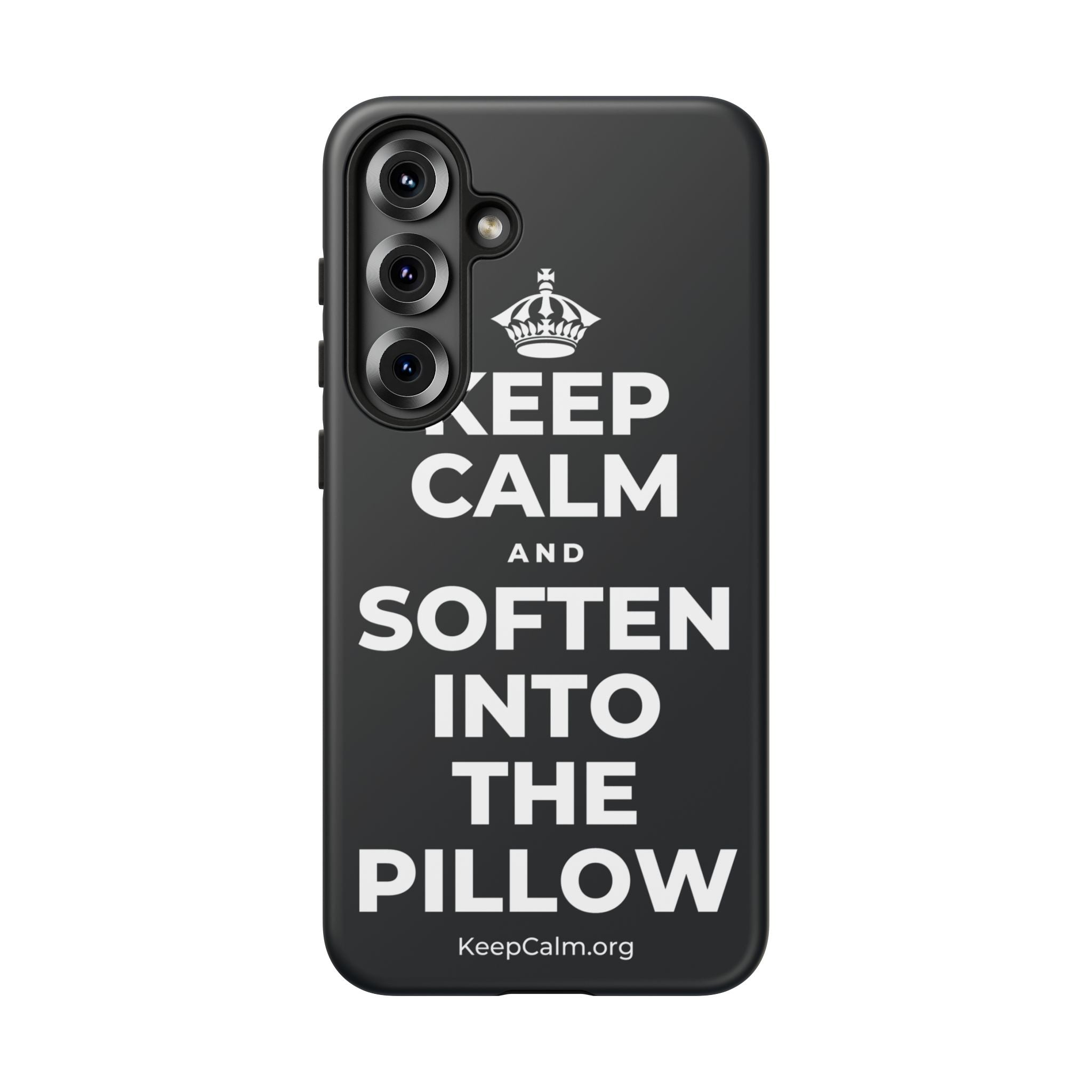 KEEP CALM AND SOFTEN INTO THE PILLOW Phone Case (Dark)