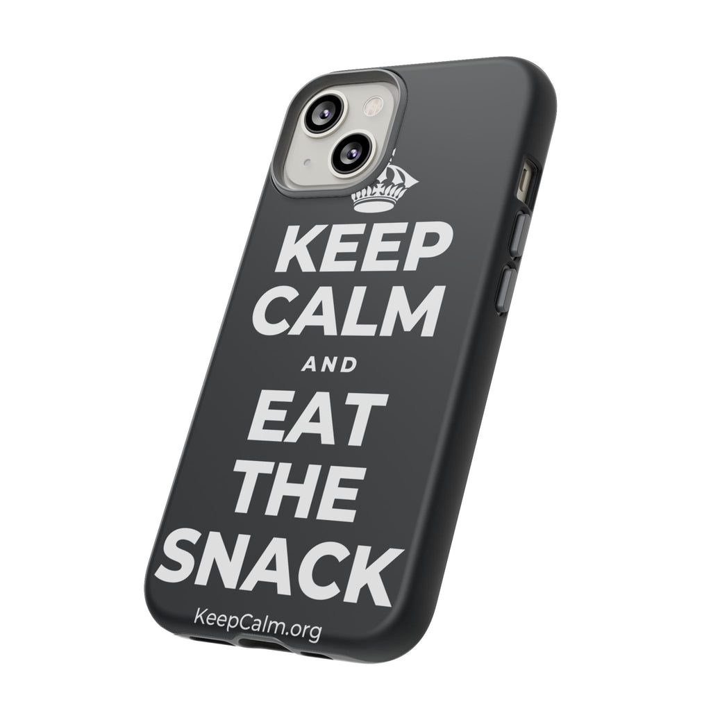KEEP CALM AND EAT THE SNACK Phone Case (Dark)