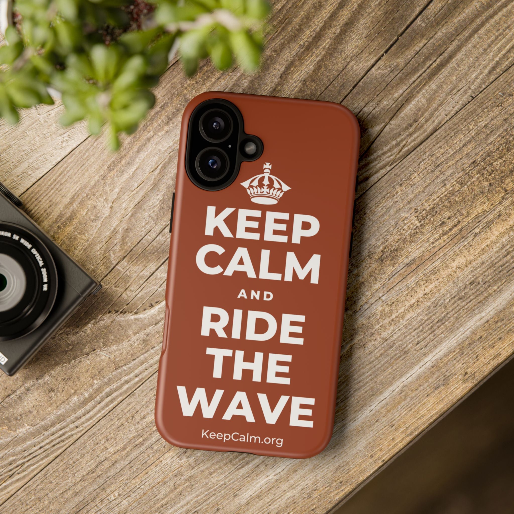 KEEP CALM AND RIDE THE WAVE Phone Case