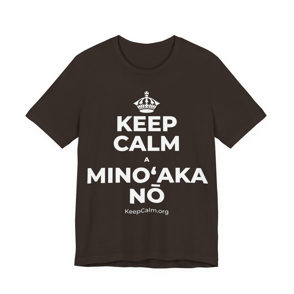 KEEP CALM A MINOʻAKA NŌ T-Shirt (Soft Cream–Heather Mauve)