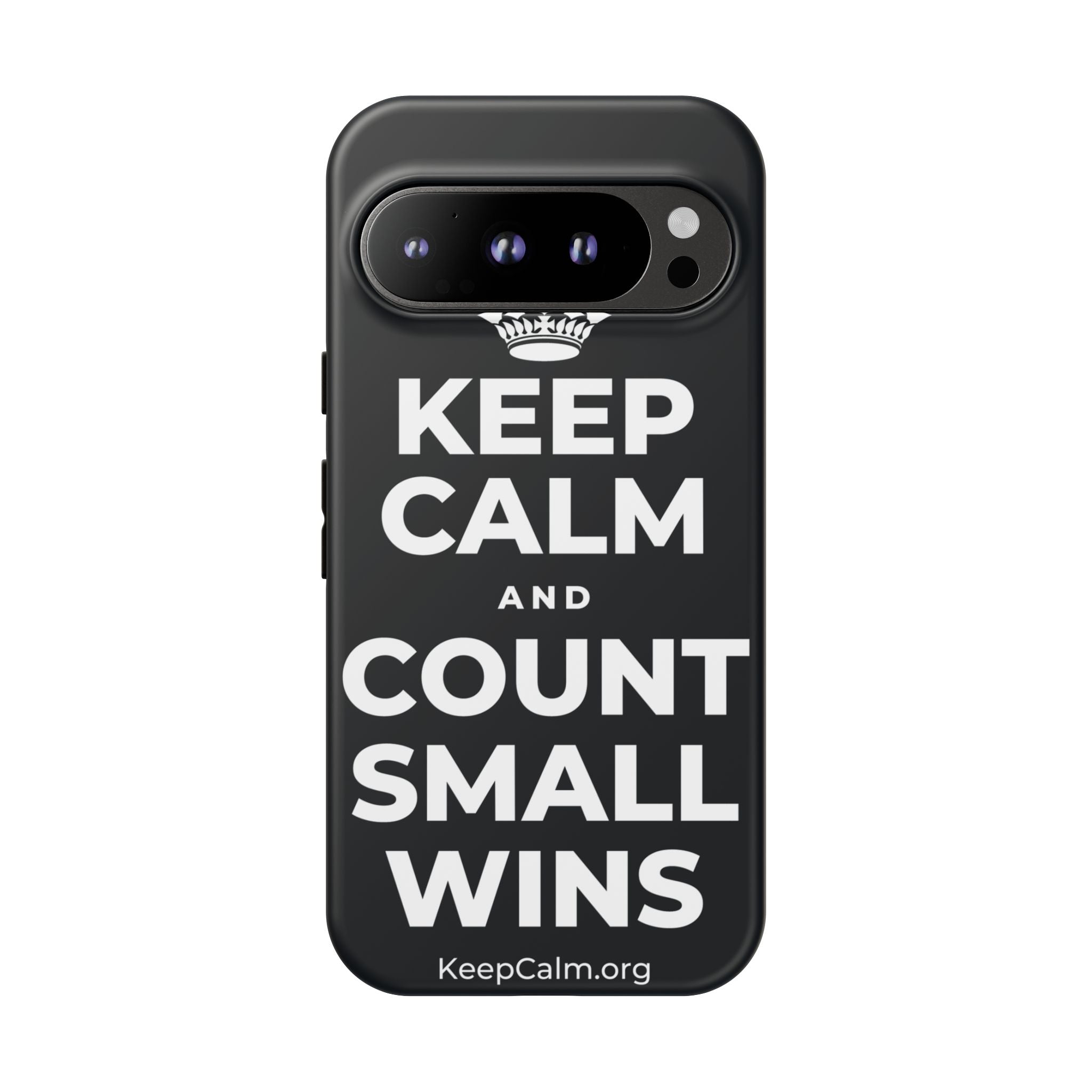 KEEP CALM AND COUNT SMALL WINS Phone Case (Dark)