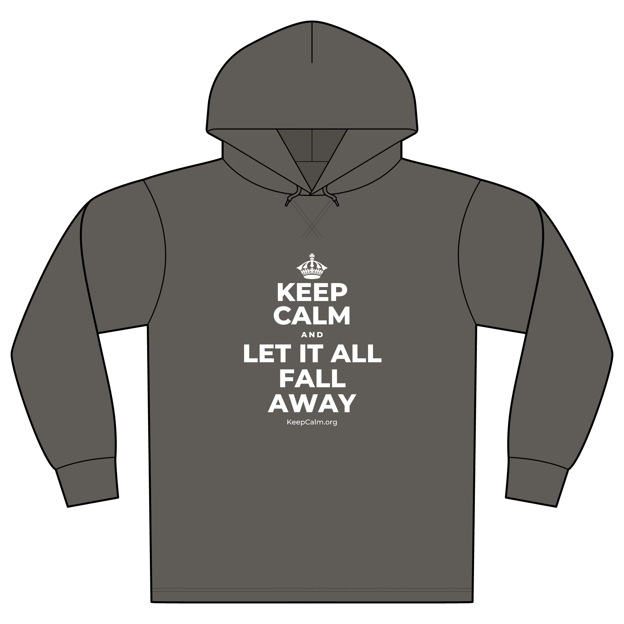 KEEP CALM AND LET IT ALL FALL AWAY Organic Hoodie Tee