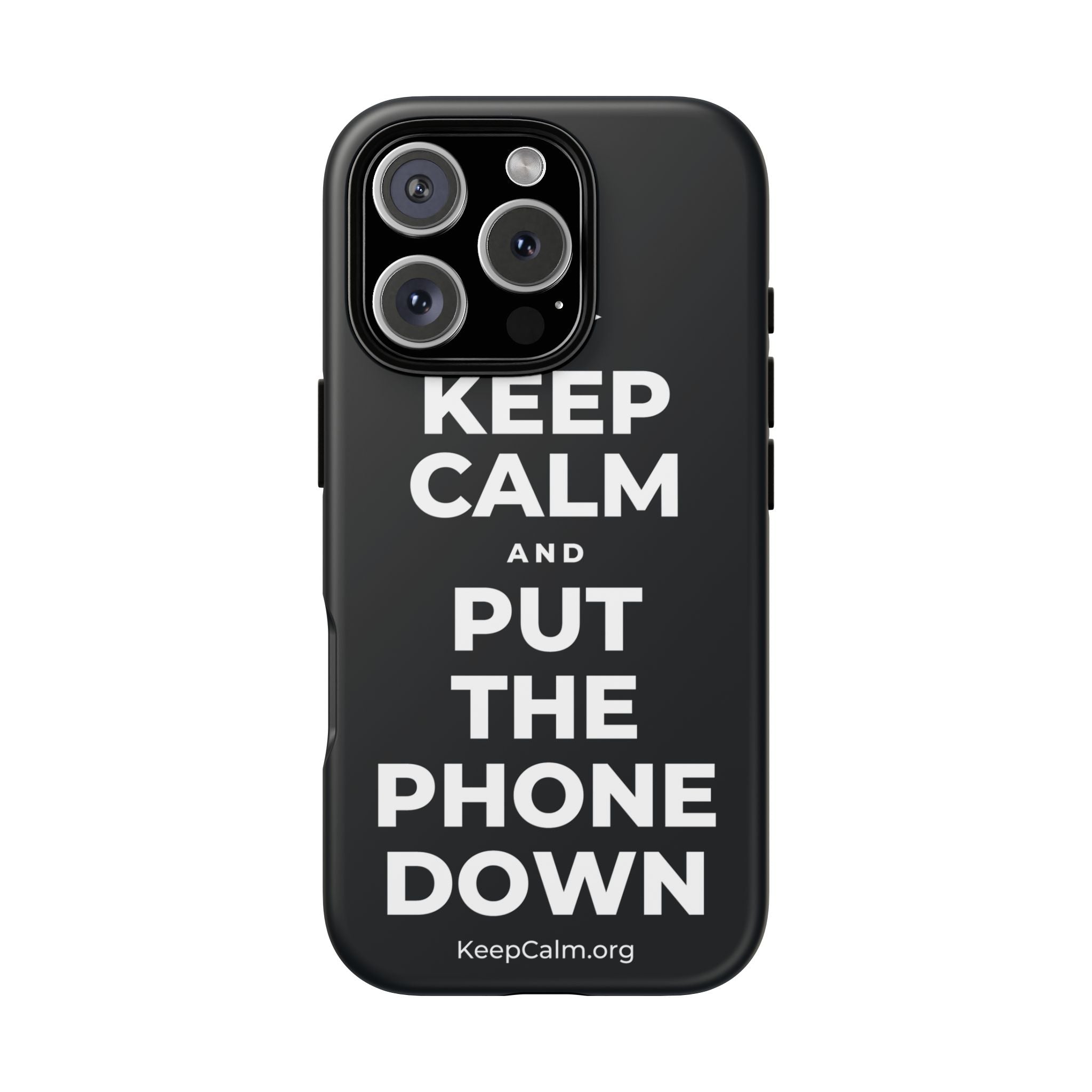KEEP CALM AND PUT THE PHONE DOWN Phone Case (Dark)