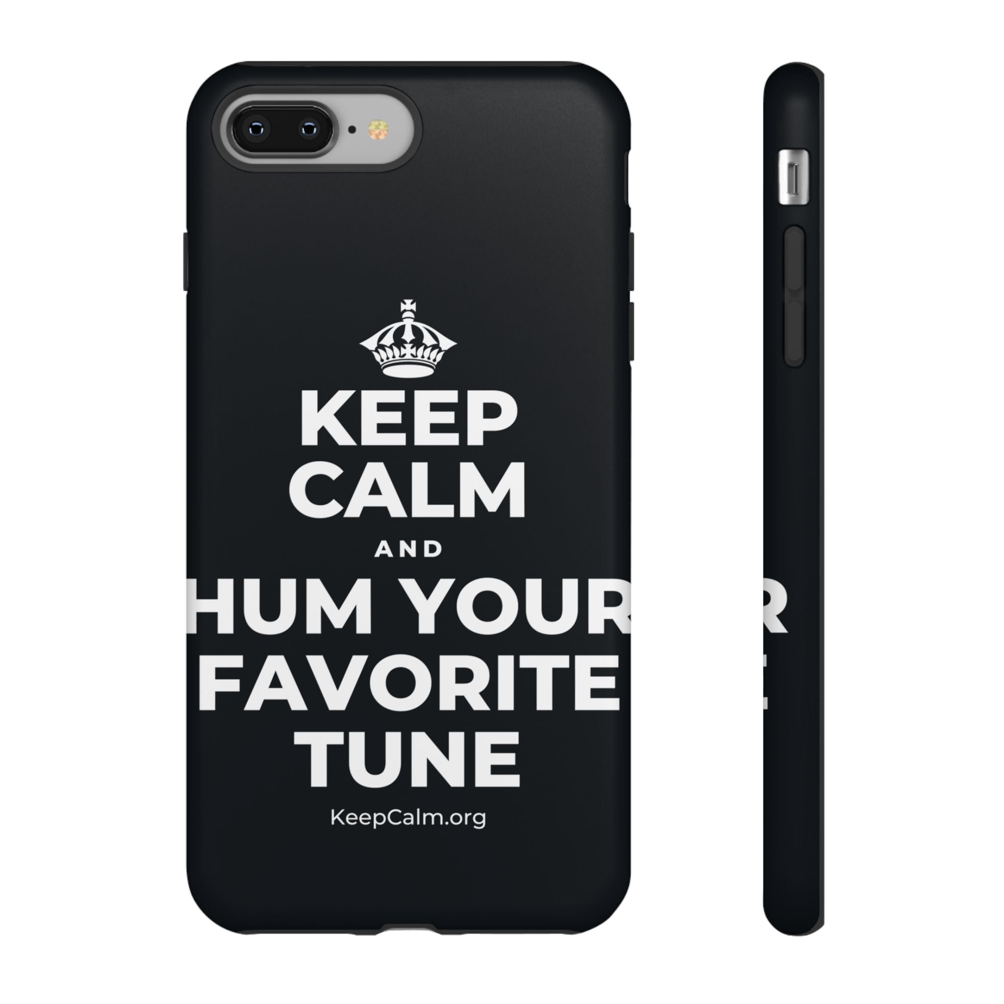 KEEP CALM AND HUM YOUR FAVORITE TUNE Phone Case (Dark)