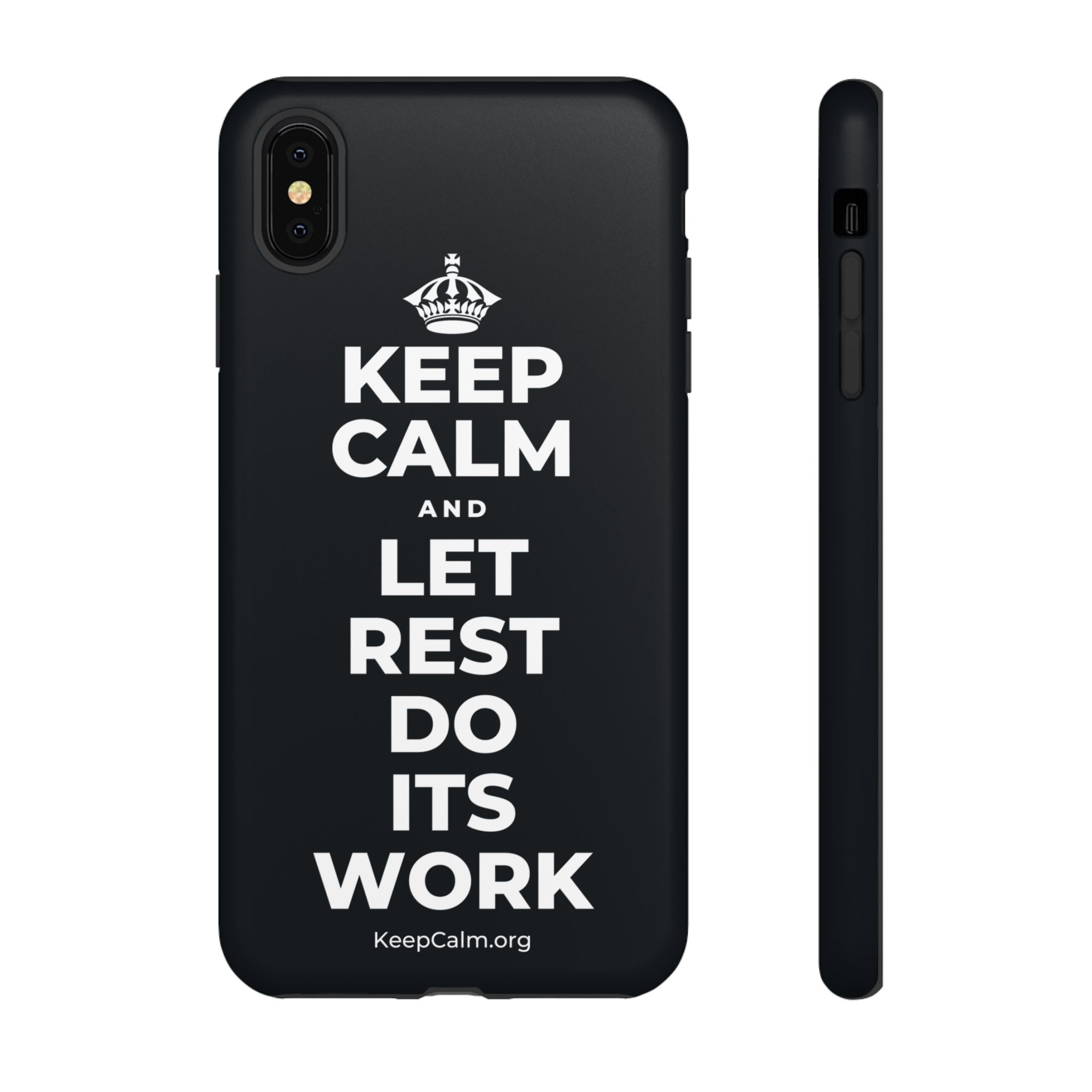 KEEP CALM AND LET REST DO ITS WORK Phone Case (Dark)
