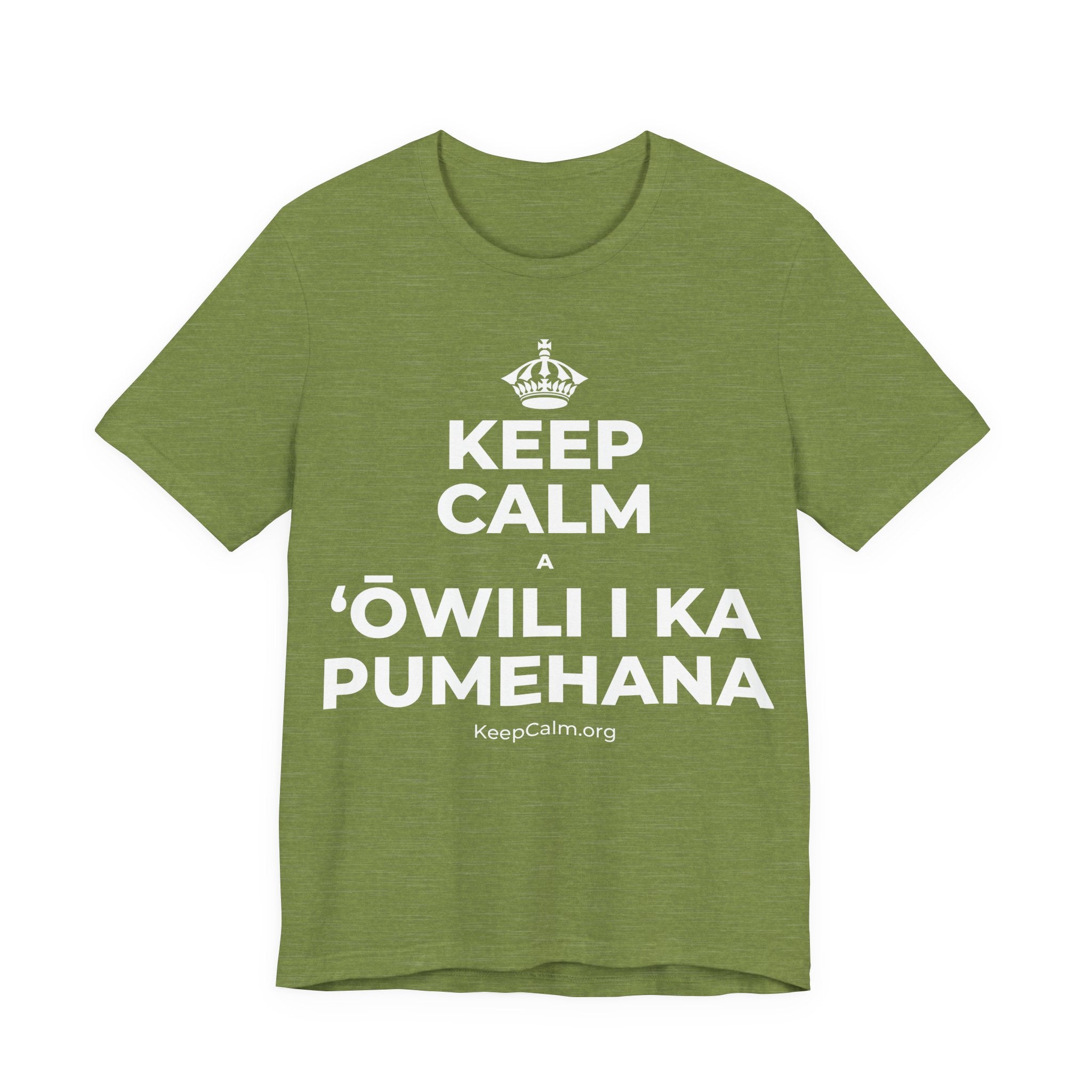 KEEP CALM A ʻŌWILI I KA PUMEHANA T-Shirt (Baby Blue–Silver)