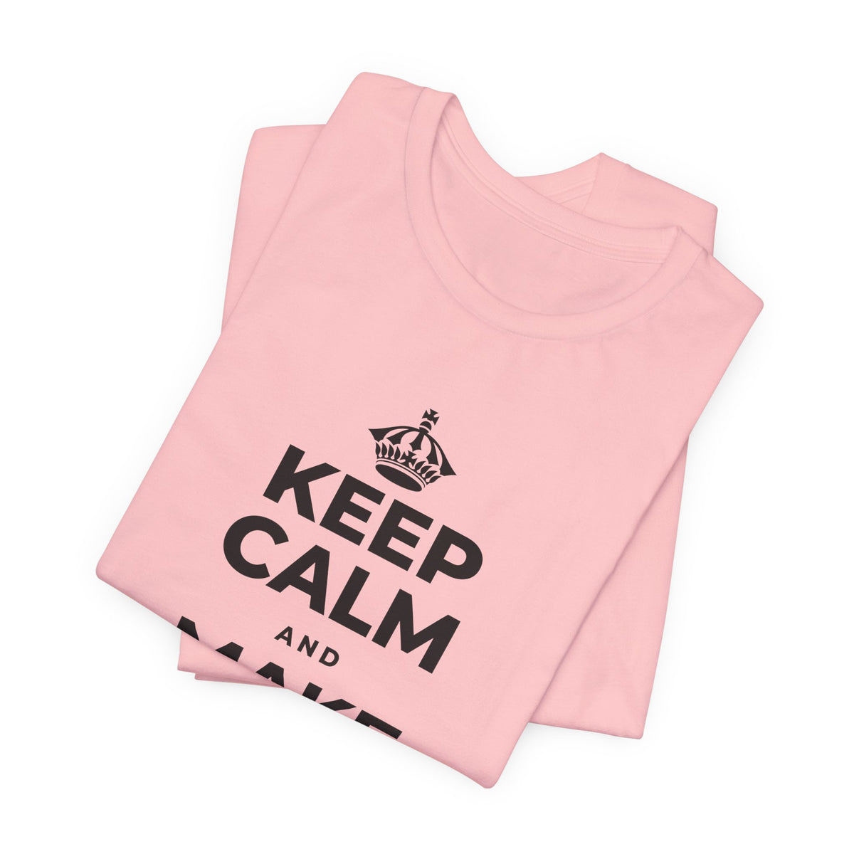KEEP CALM AND MAKE YOUR MOVE T-Shirt (White–Asphalt)
