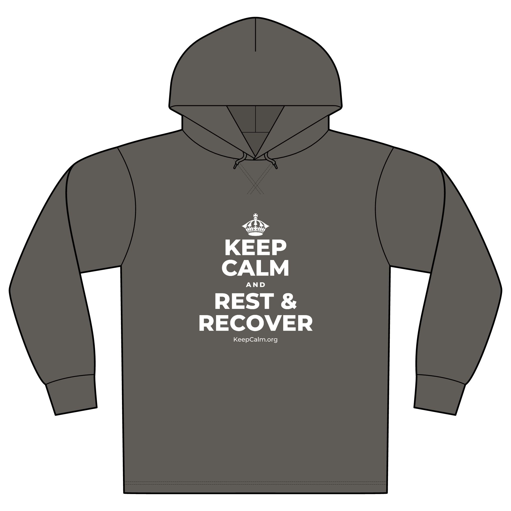 KEEP CALM AND REST & RECOVER Organic Hoodie Tee