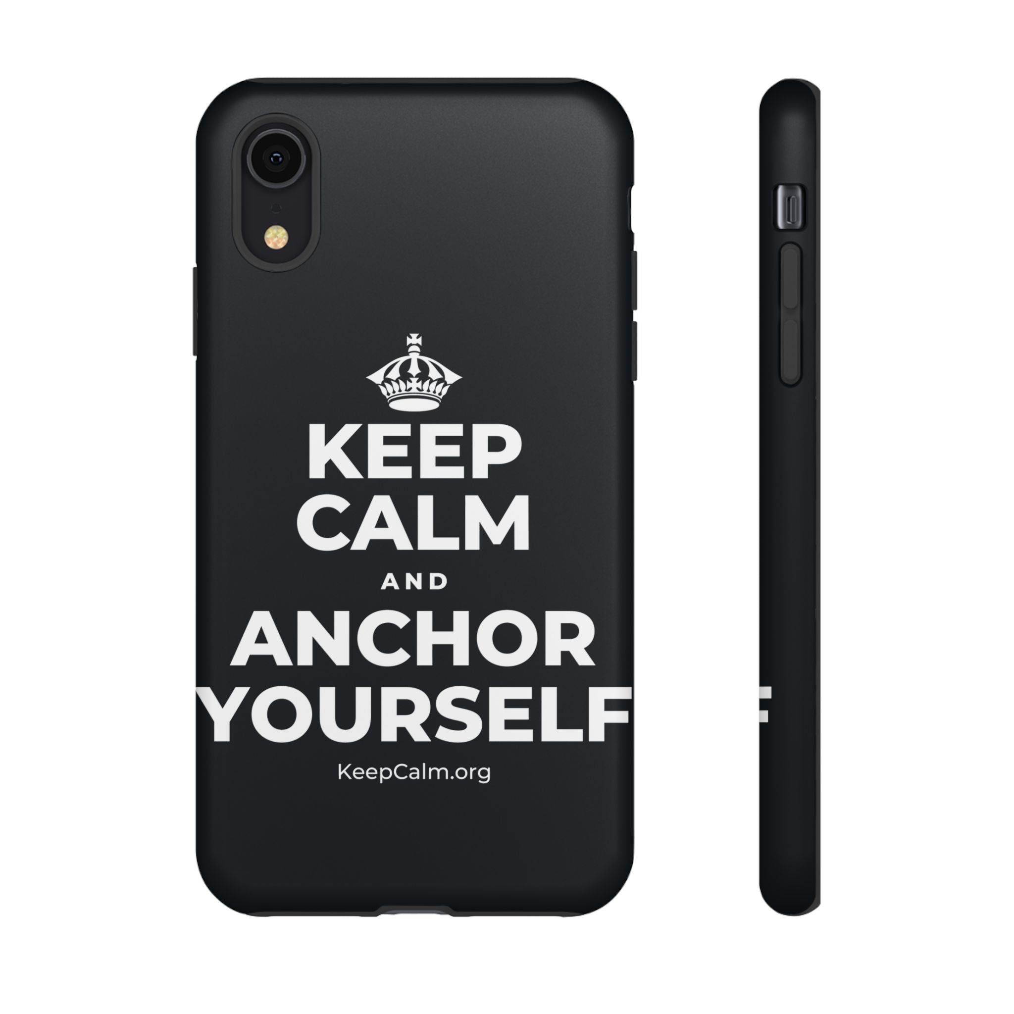 KEEP CALM AND ANCHOR YOURSELF Phone Case (Dark)