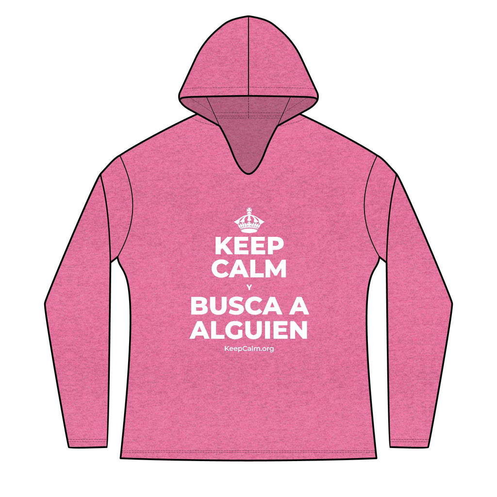 KEEP CALM Y BUSCA A ALGUIEN Women's Long Sleeve Hoodie