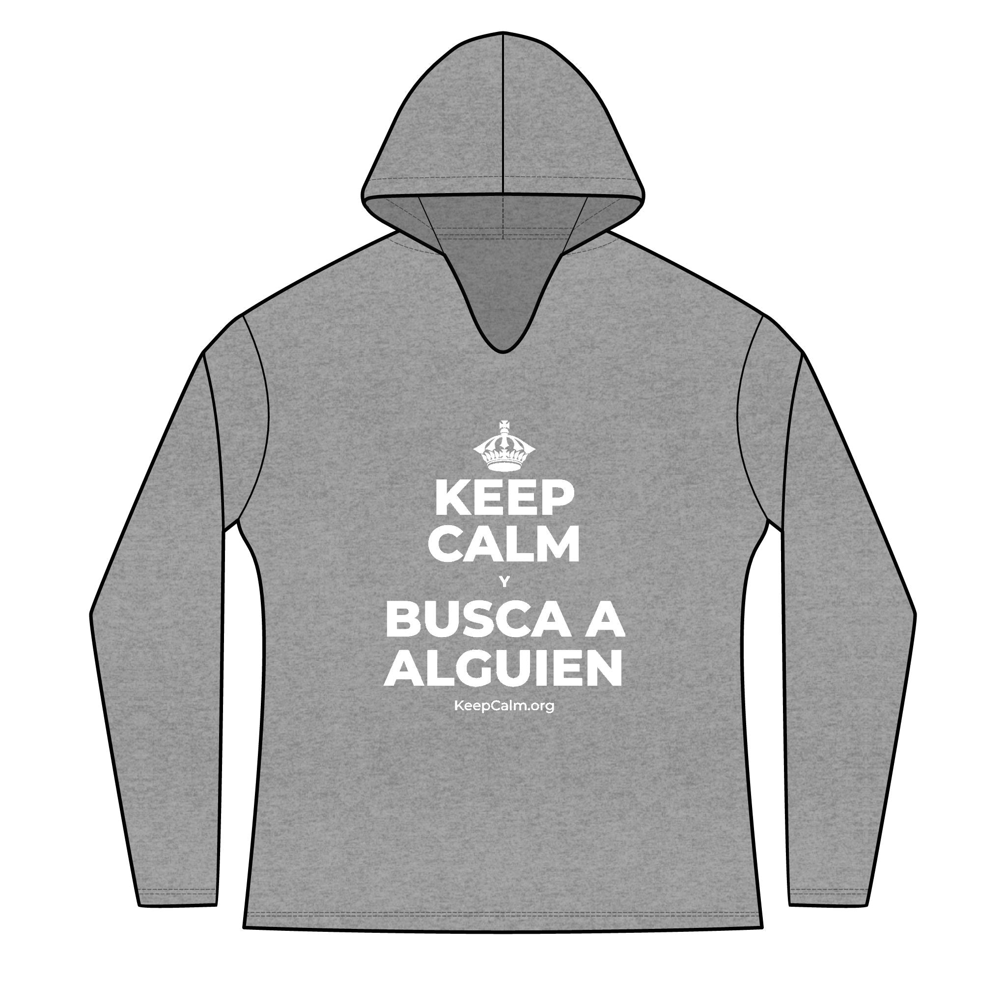 KEEP CALM Y BUSCA A ALGUIEN Women's Long Sleeve Hoodie
