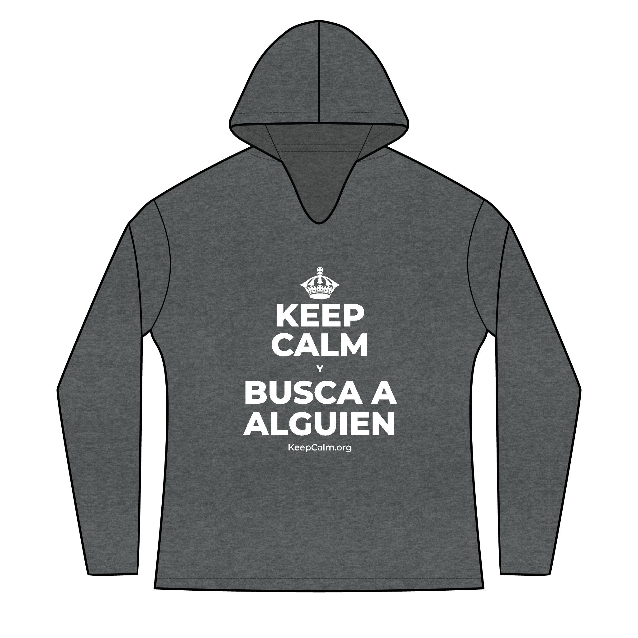 KEEP CALM Y BUSCA A ALGUIEN Women's Long Sleeve Hoodie