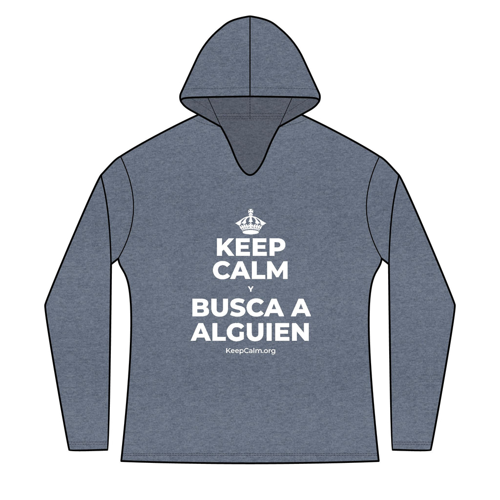KEEP CALM Y BUSCA A ALGUIEN Women's Long Sleeve Hoodie