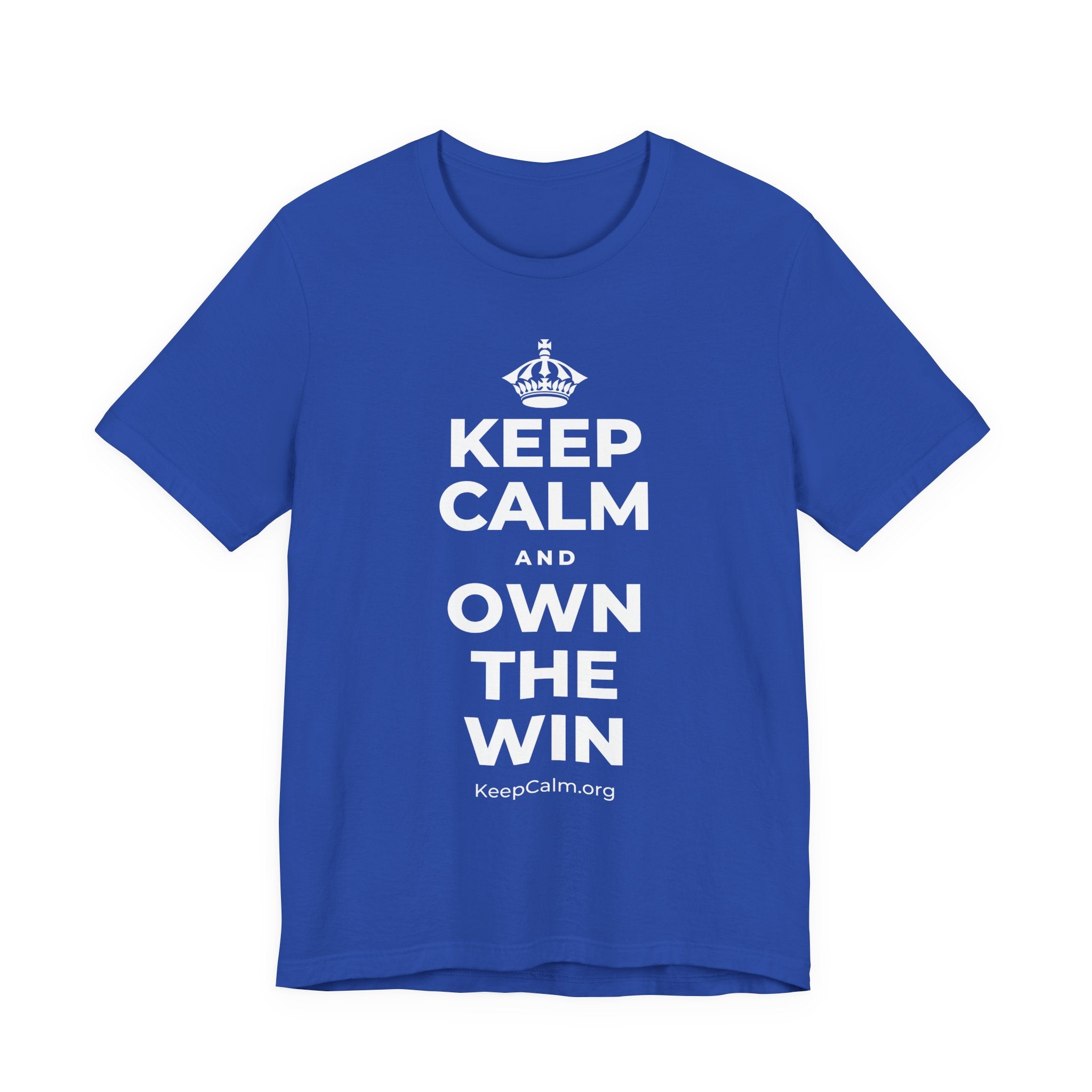 KEEP CALM AND OWN THE WIN T-Shirt (Soft Cream–Heather Mauve)