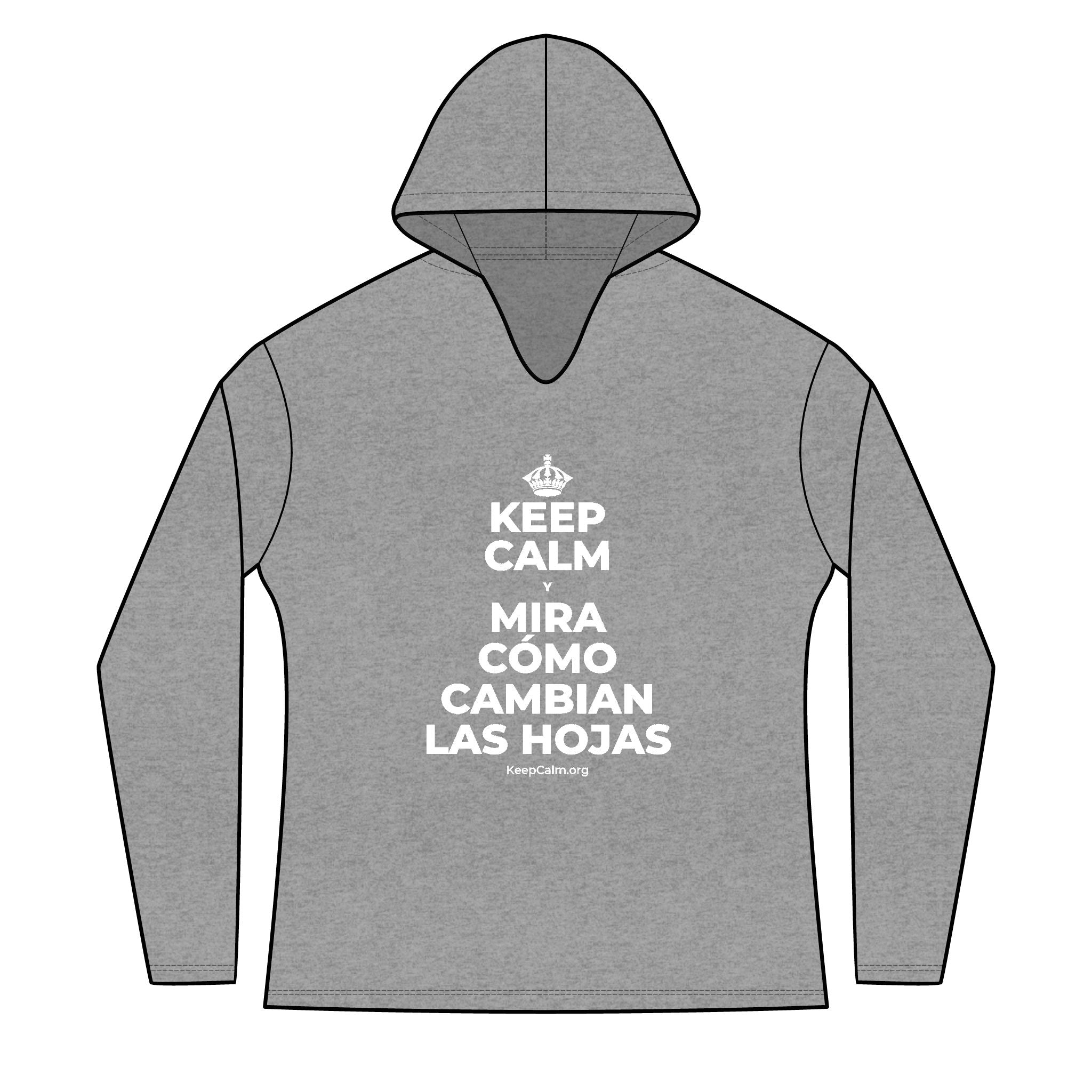 KEEP CALM Y MIRA CÓMO CAMBIAN LAS HOJAS Women's Long Sleeve Hoodie