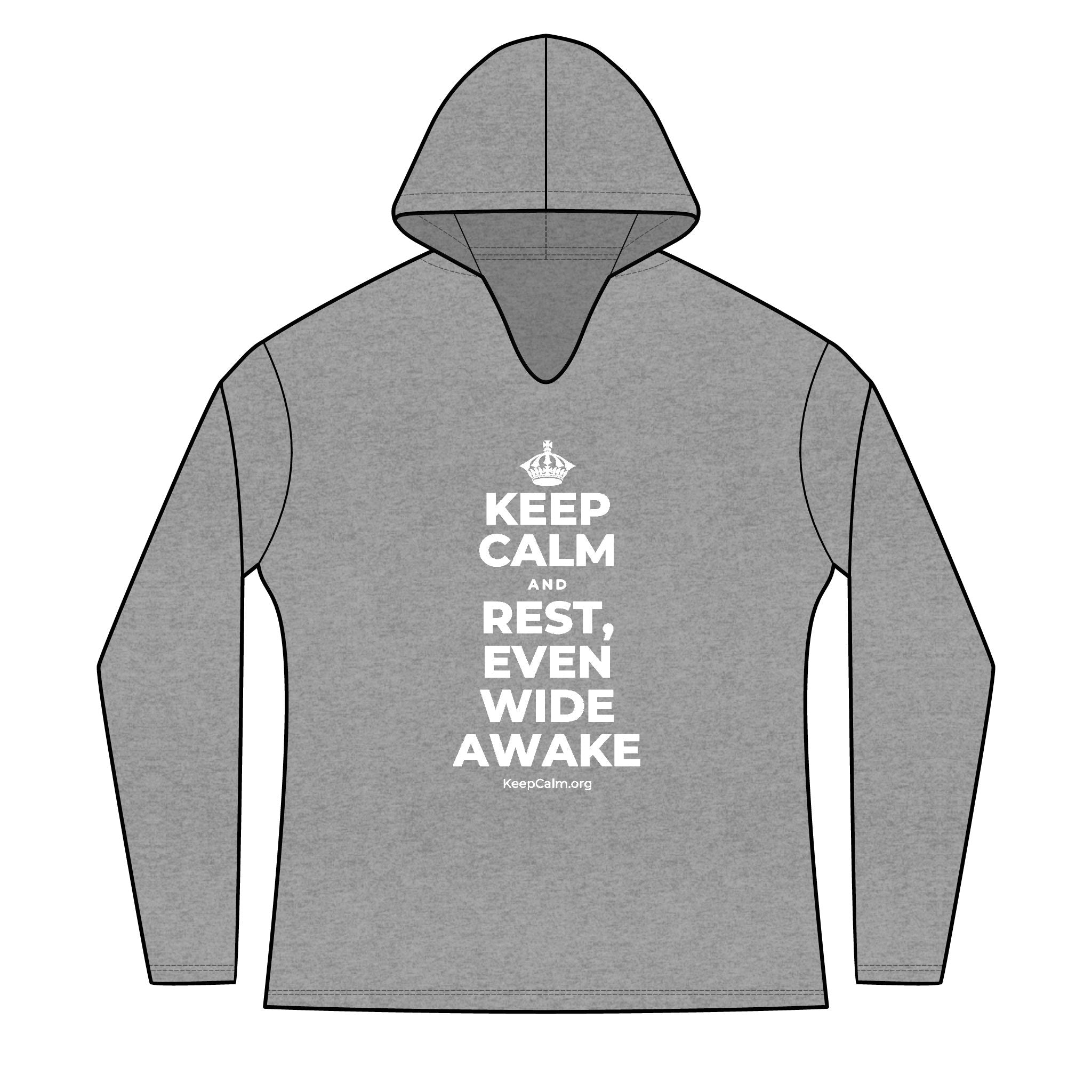 KEEP CALM AND REST, EVEN WIDE AWAKE Women's Long Sleeve Hoodie