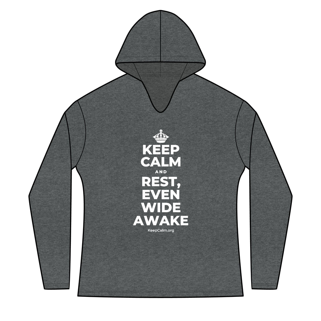 KEEP CALM AND REST, EVEN WIDE AWAKE Women's Long Sleeve Hoodie