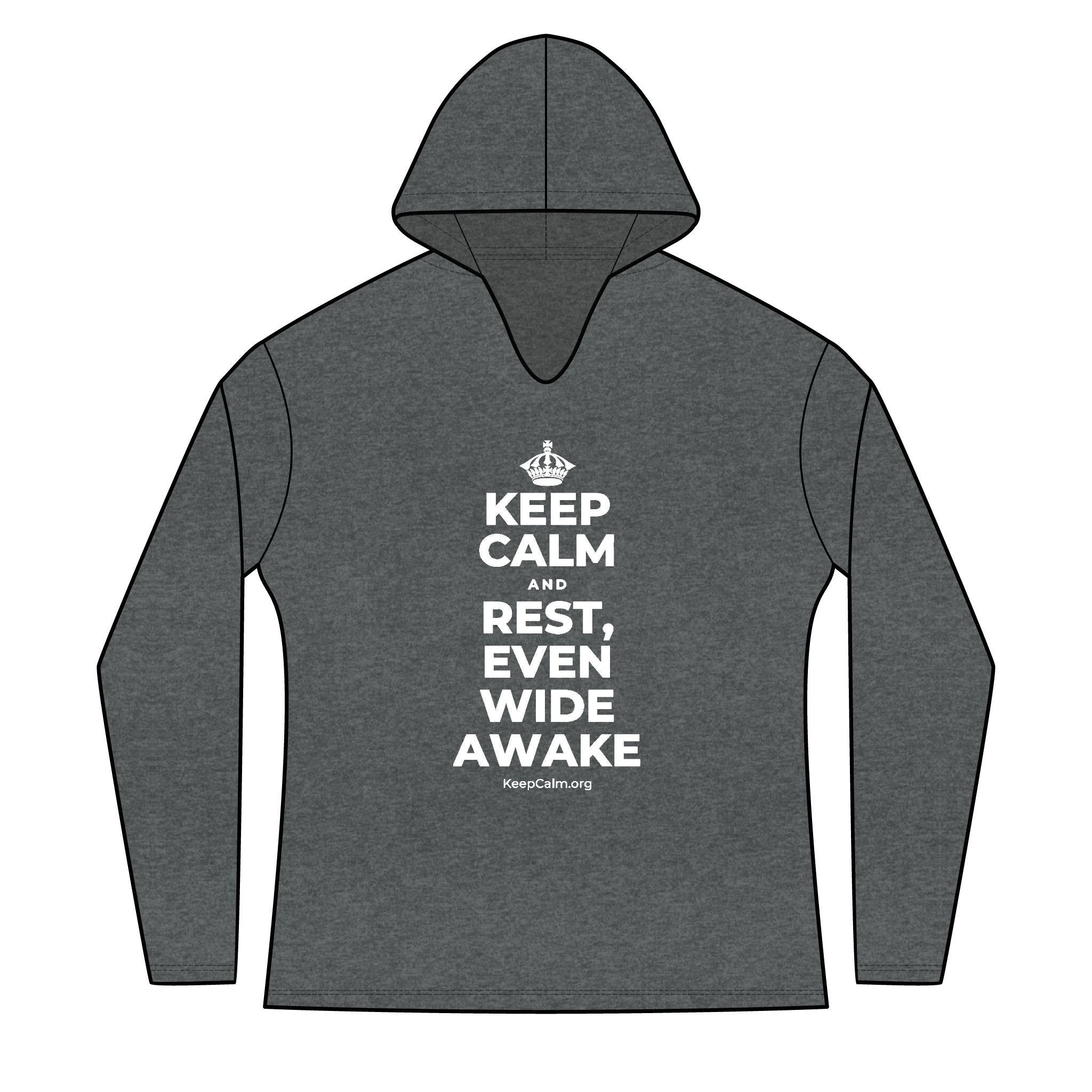 KEEP CALM AND REST, EVEN WIDE AWAKE Women's Long Sleeve Hoodie