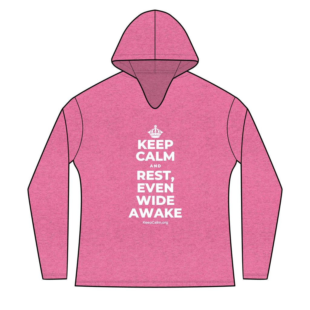 KEEP CALM AND REST, EVEN WIDE AWAKE Women's Long Sleeve Hoodie