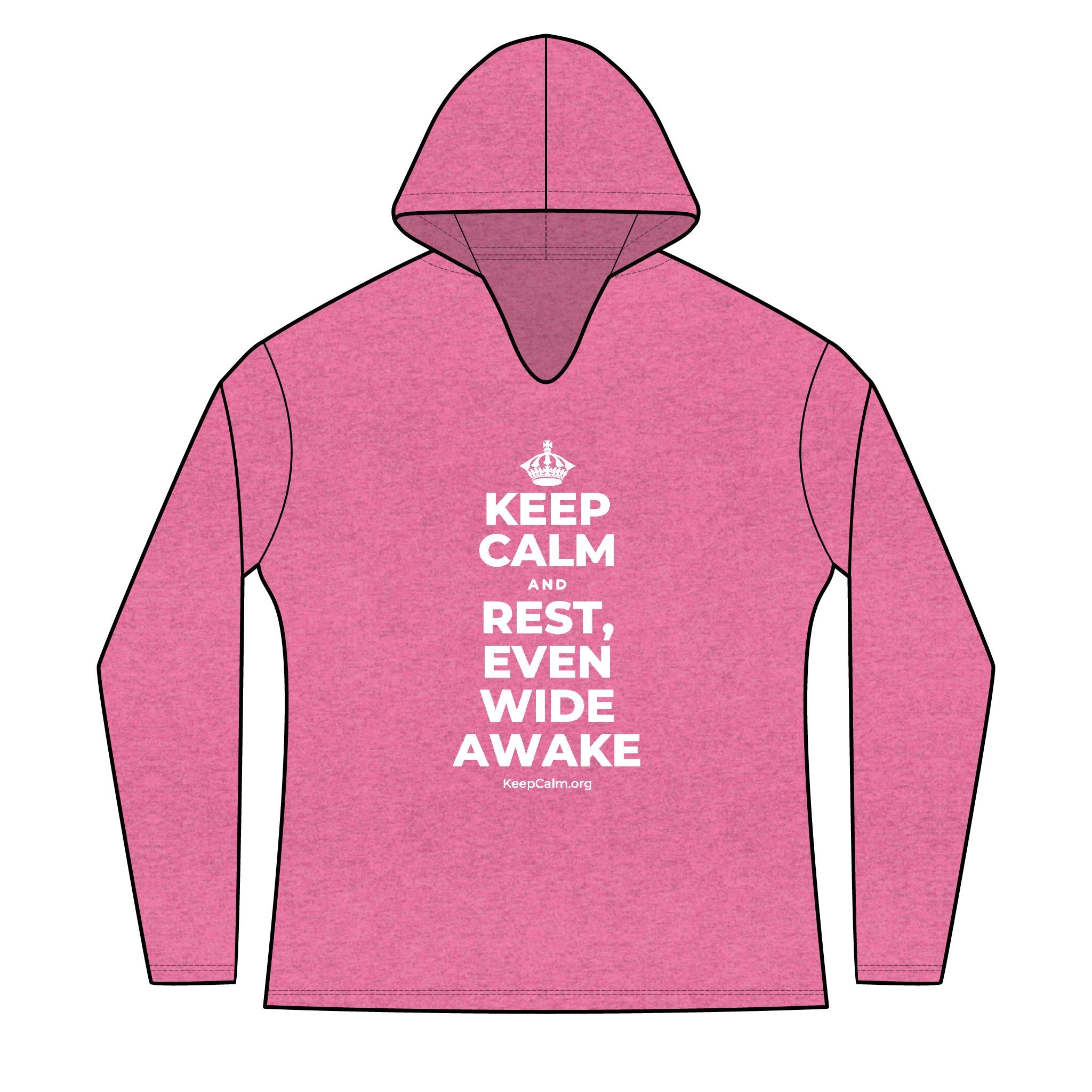 KEEP CALM AND REST, EVEN WIDE AWAKE Women's Long Sleeve Hoodie