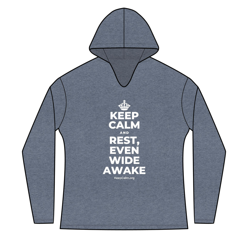 KEEP CALM AND REST, EVEN WIDE AWAKE Women's Long Sleeve Hoodie