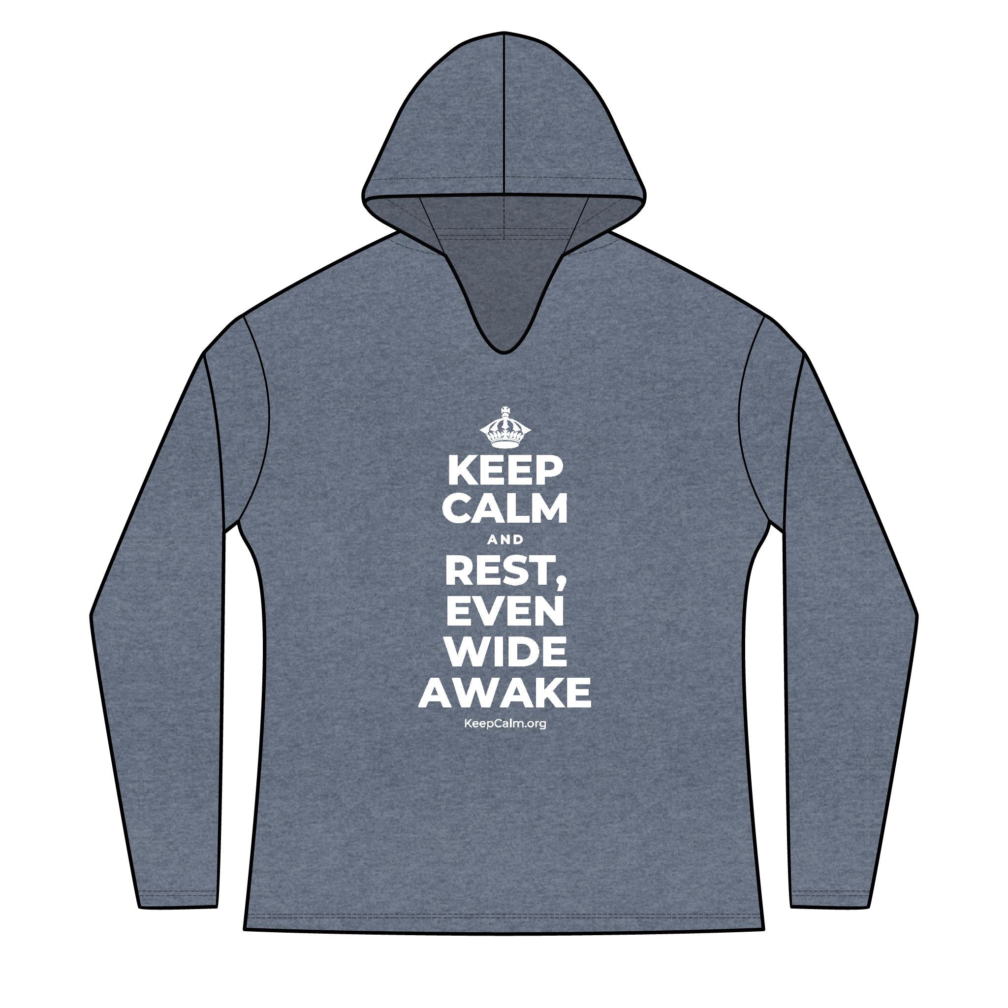 KEEP CALM AND REST, EVEN WIDE AWAKE Women's Long Sleeve Hoodie
