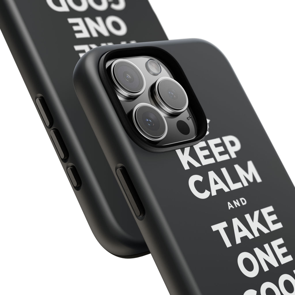 KEEP CALM AND TAKE ONE GOOD DAY AT A TIME Phone Case (Dark)
