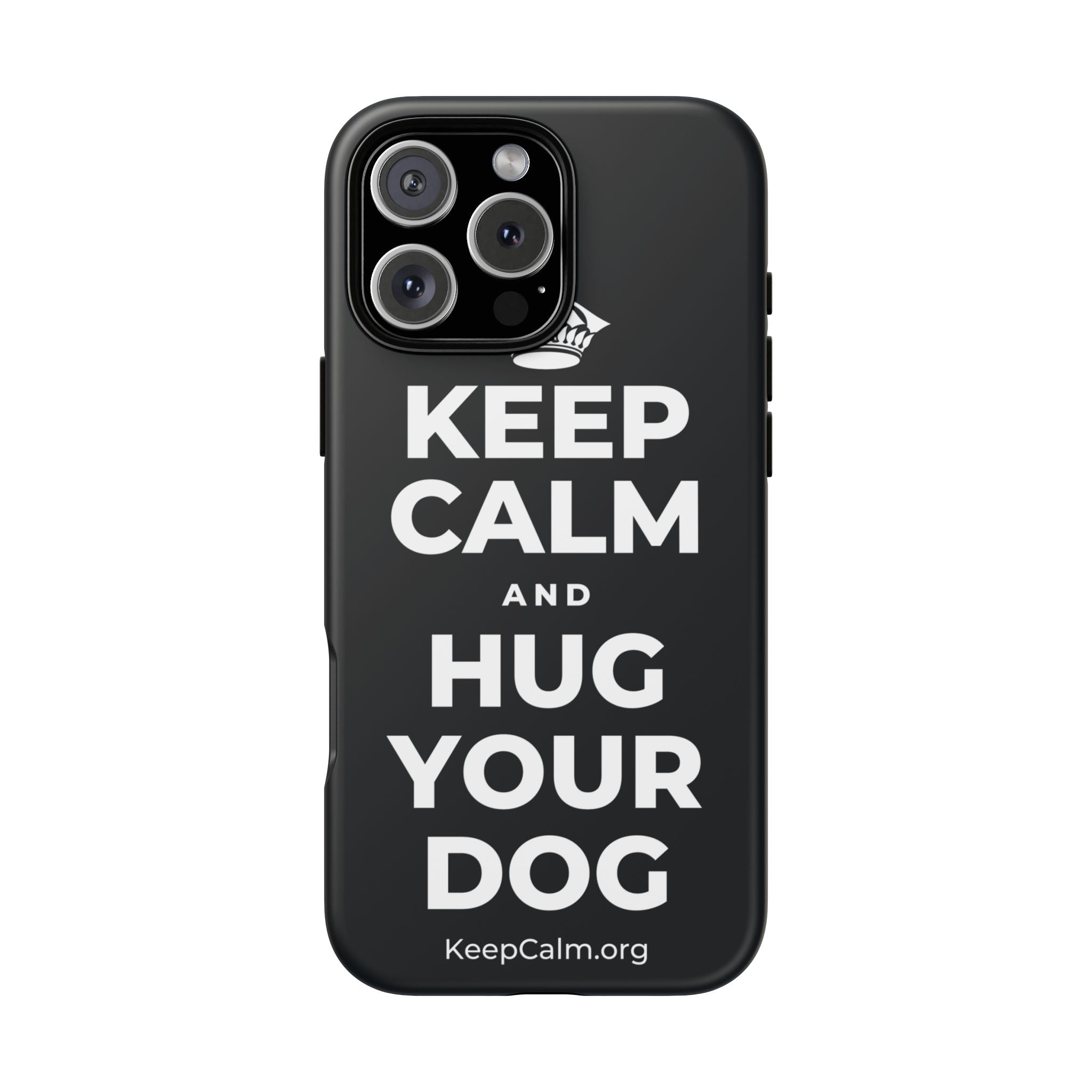 KEEP CALM AND HUG YOUR DOG Phone Case (Dark)