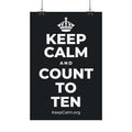 KEEP CALM AND COUNT TO TEN Satin Poster (Dark)