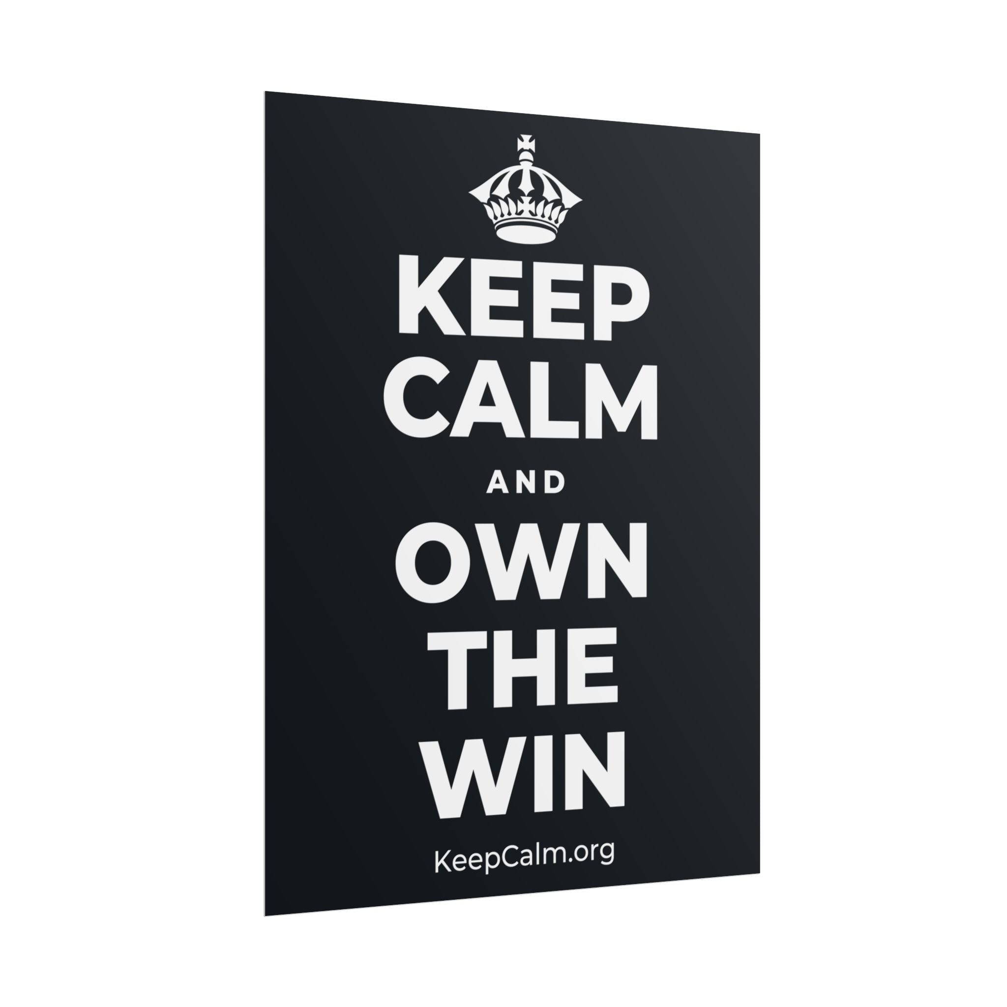 KEEP CALM AND OWN THE WIN Poster (Dark)