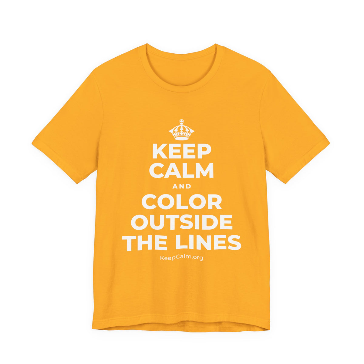 KEEP CALM AND COLOR OUTSIDE THE LINES T-Shirt (Baby Blue–Silver)