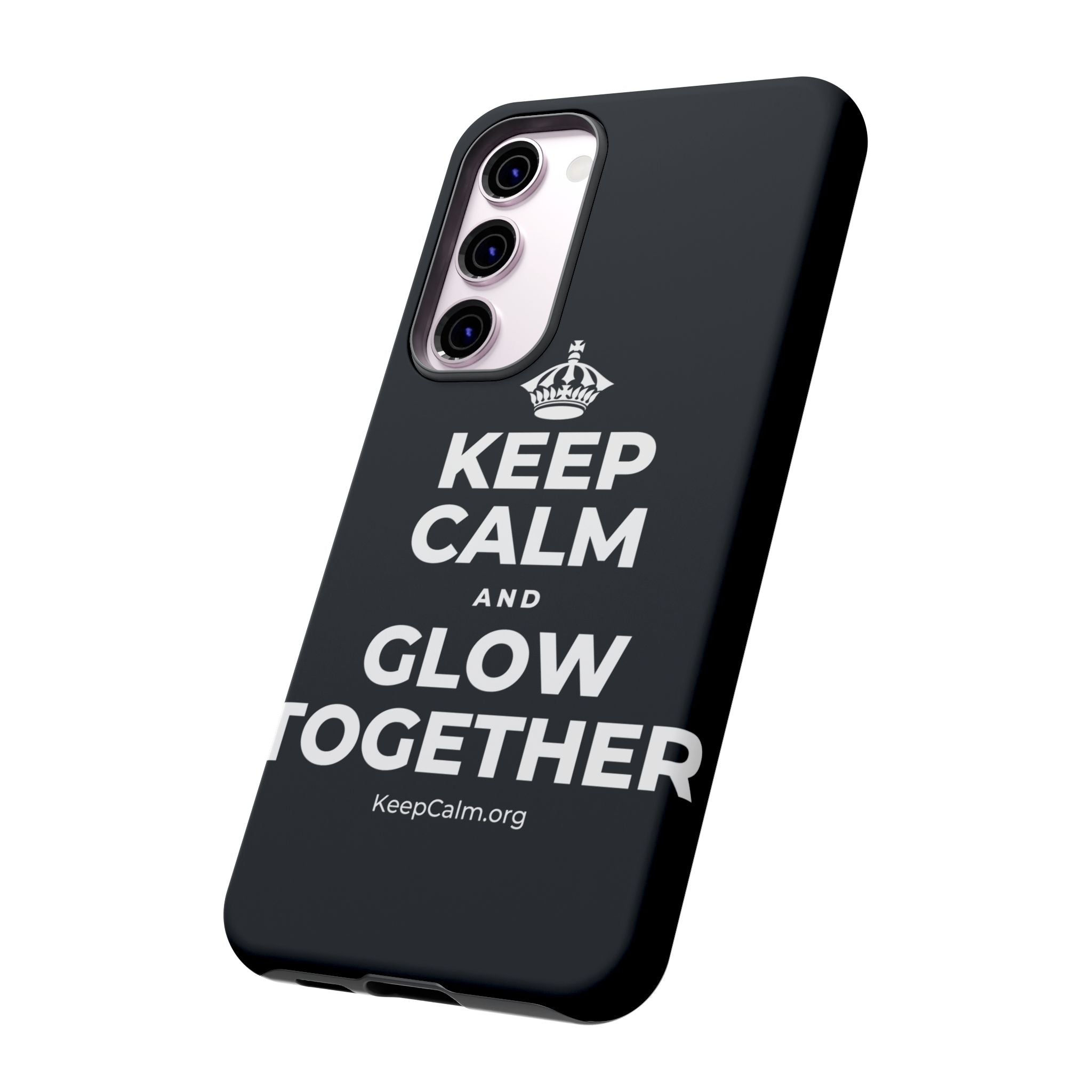 KEEP CALM AND GLOW TOGETHER Phone Case (Dark)