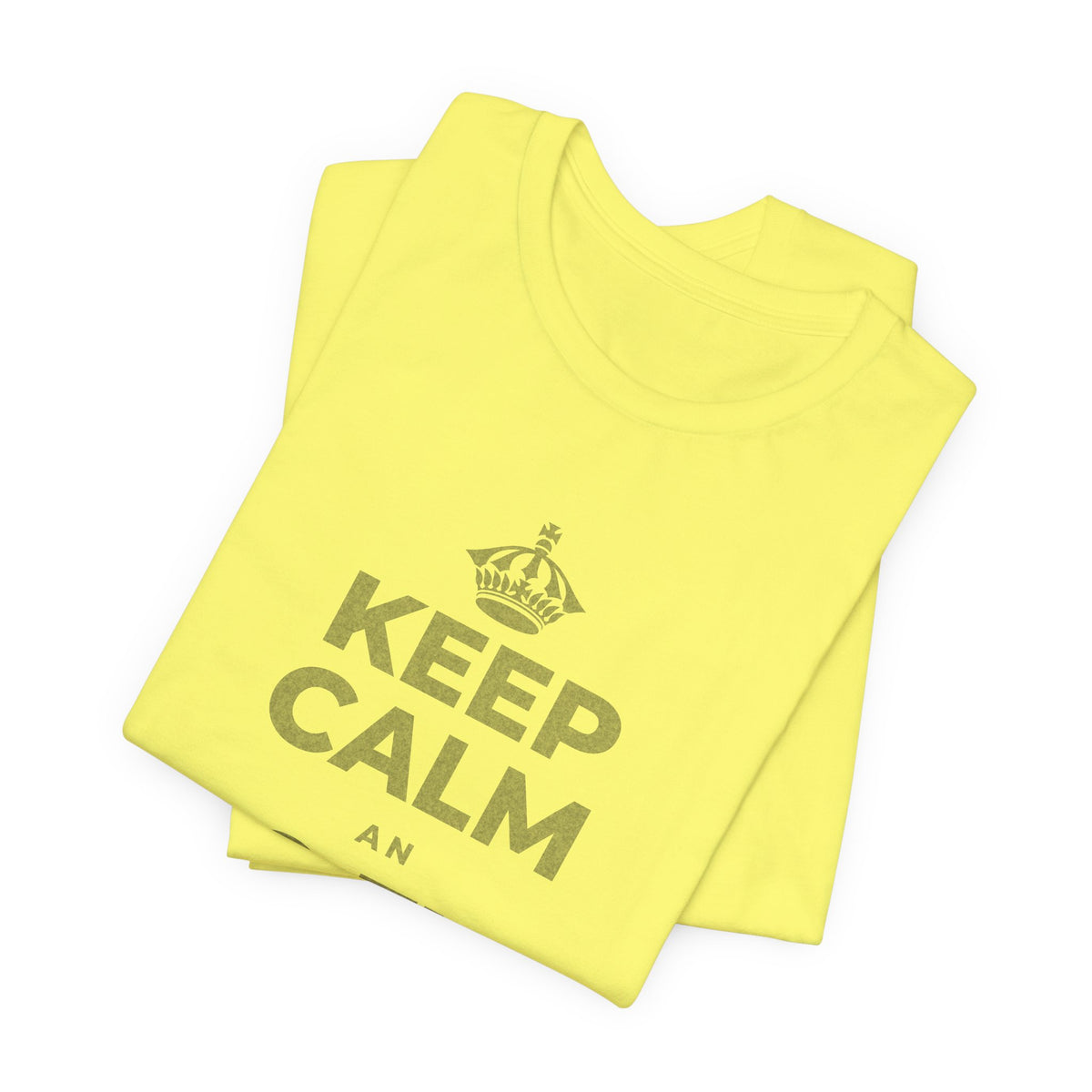 KEEP CALM AN DO THE HARD TIN T-Shirt (Soft Cream–Heather Mauve)
