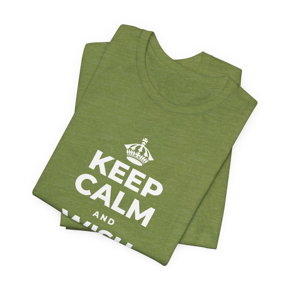 KEEP CALM AND WISH UPON A ⭐ T-Shirt (Baby Blue–Silver)