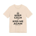 KEEP CALM AND KISS ME AGAIN T-Shirt (Soft Cream–Heather Mauve)