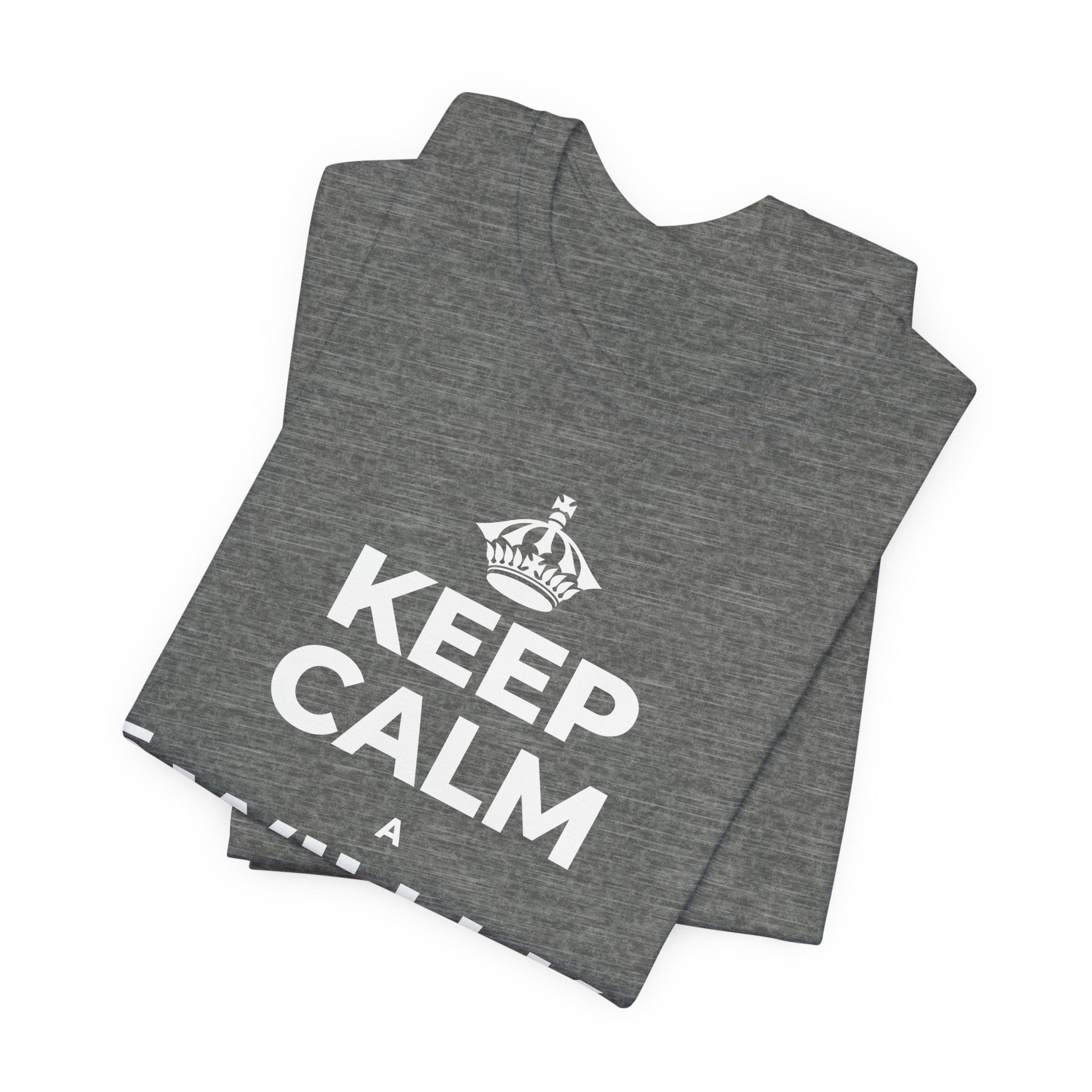 KEEP CALM A ʻŌWILI I KA PUMEHANA T-Shirt (Baby Blue–Silver)