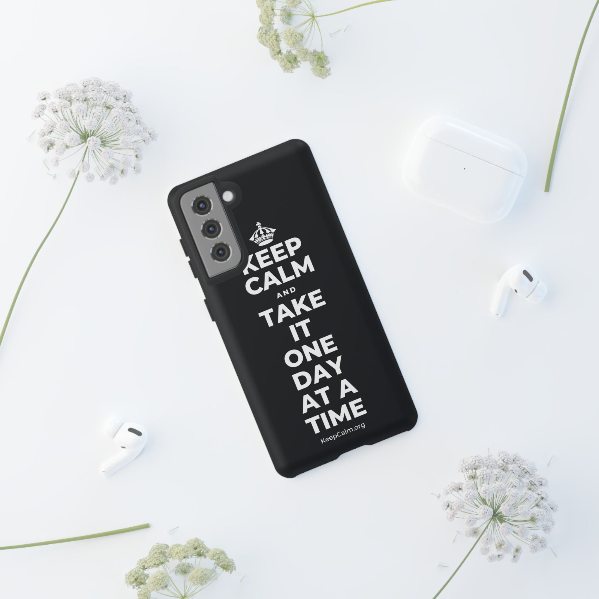 KEEP CALM AND TAKE IT ONE DAY AT A TIME Phone Case (Dark)