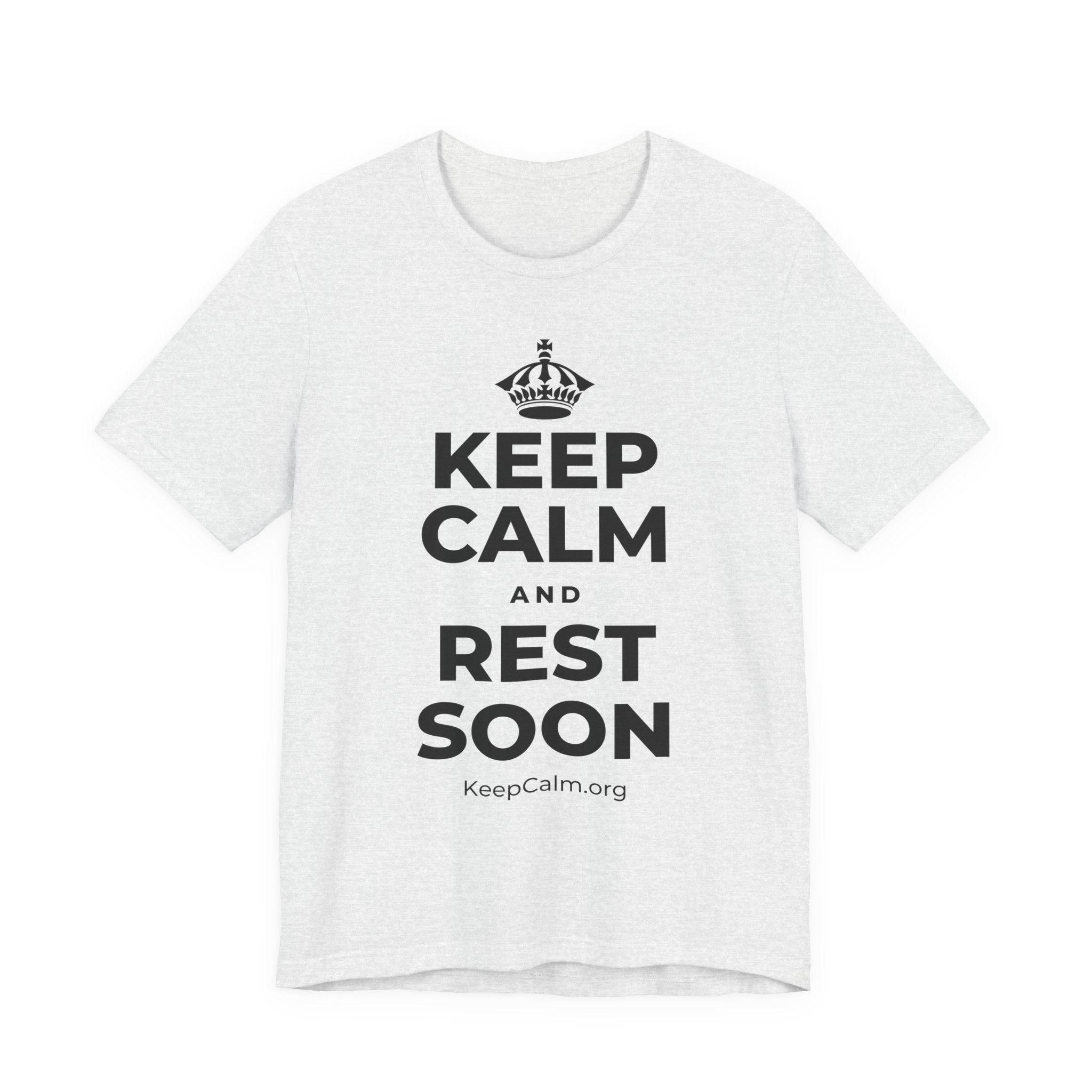 KEEP CALM AND REST SOON T-Shirt (Soft Cream–Heather Mauve)
