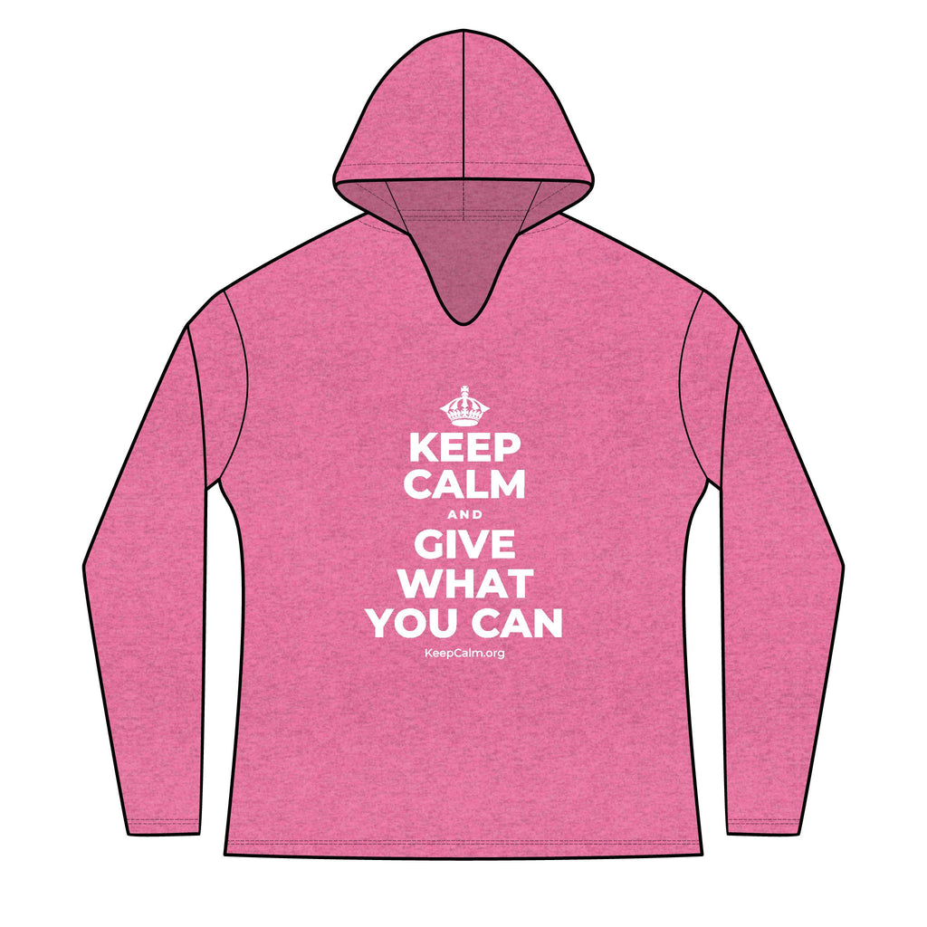 KEEP CALM AND GIVE WHAT YOU CAN Women's Long Sleeve Hoodie
