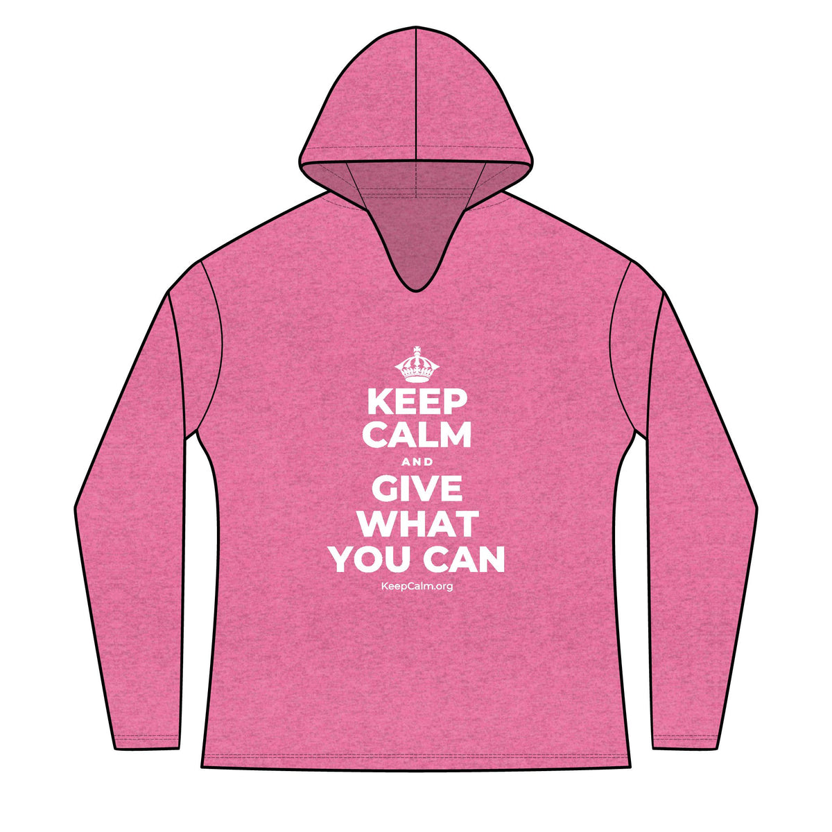 KEEP CALM AND GIVE WHAT YOU CAN Women's Long Sleeve Hoodie