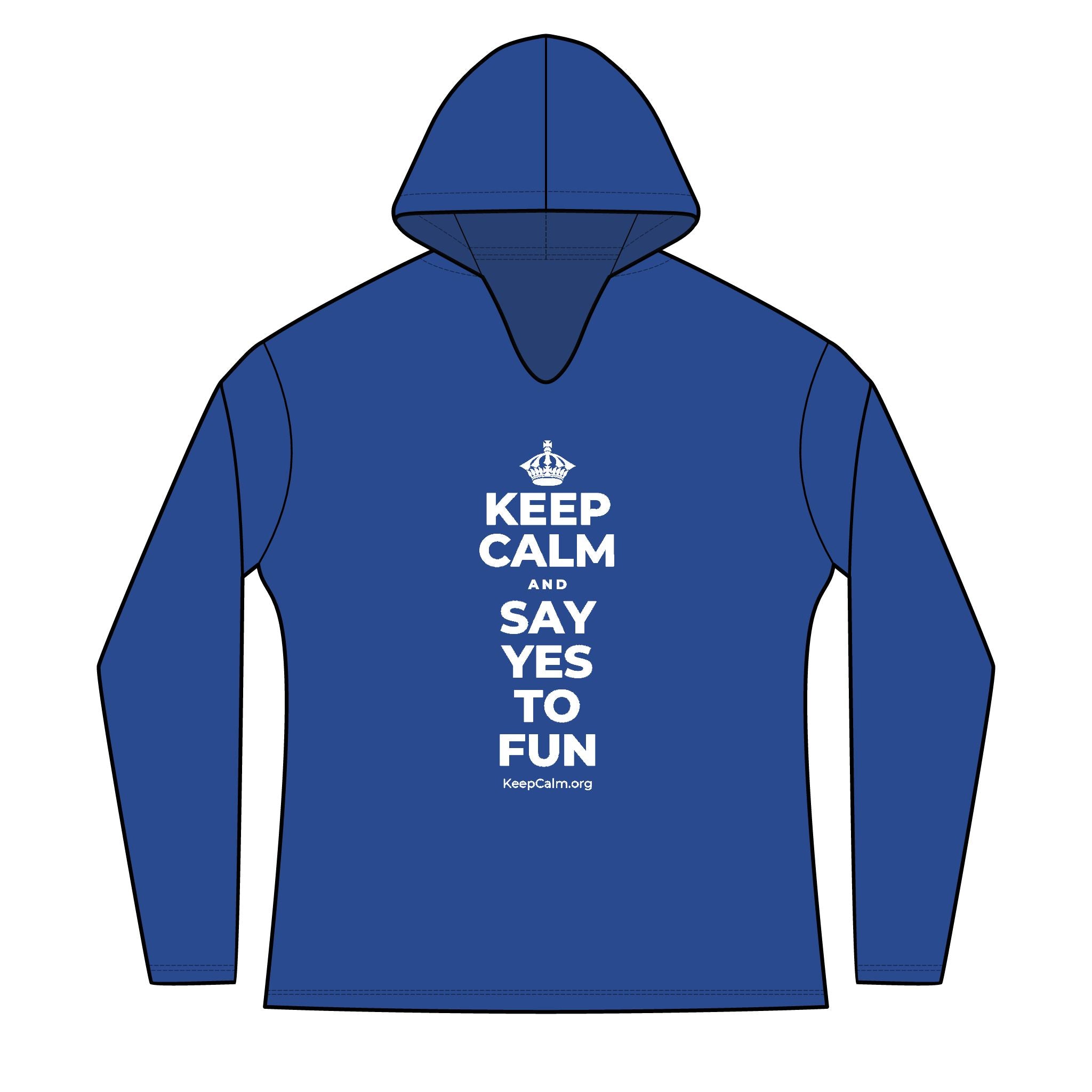 KEEP CALM AND SAY YES TO FUN Women's Long Sleeve Hoodie